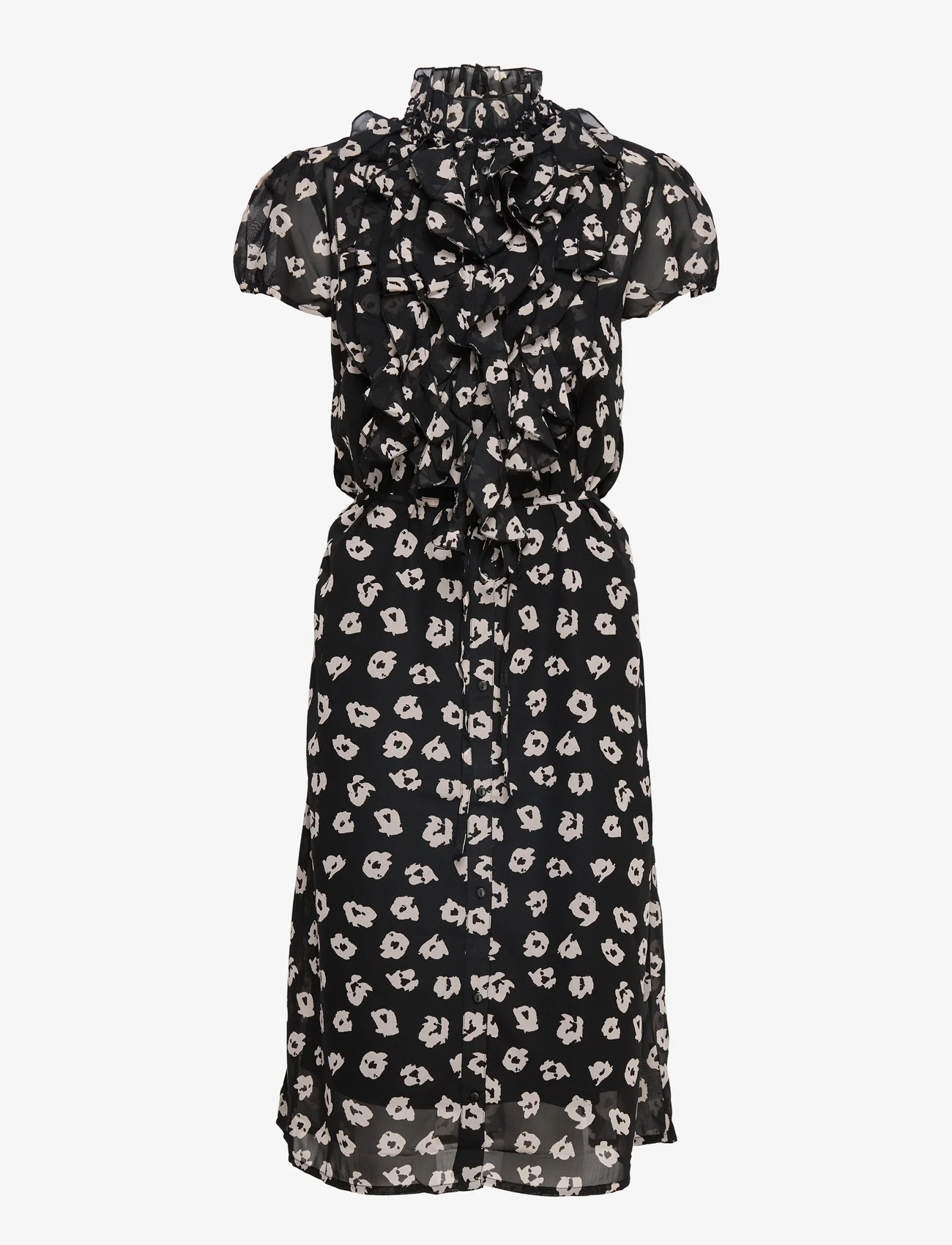 Saint Tropez - LiljaSZ SS Dress - midi dresses - black flower shadows - 0