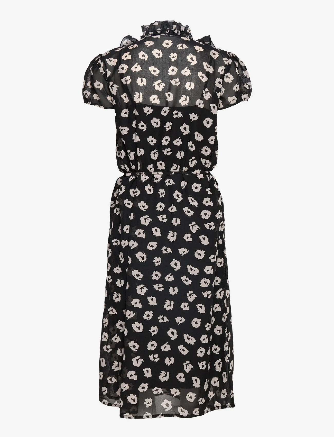 Saint Tropez - LiljaSZ SS Dress - midi kjoler - black flower shadows - 1