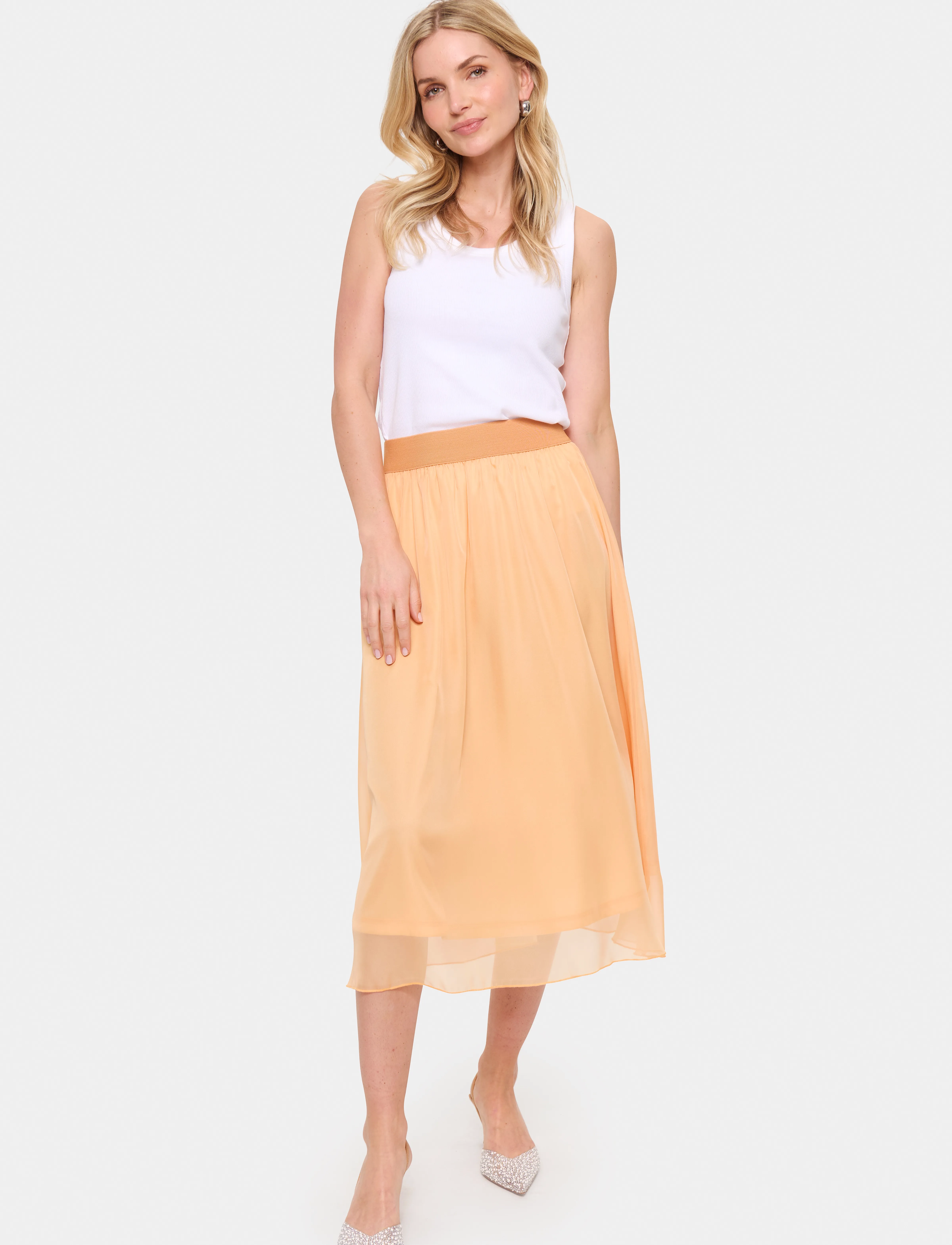 Saint Tropez - CoralSZ Skirt - midi kjolar - apricot nectar - 3