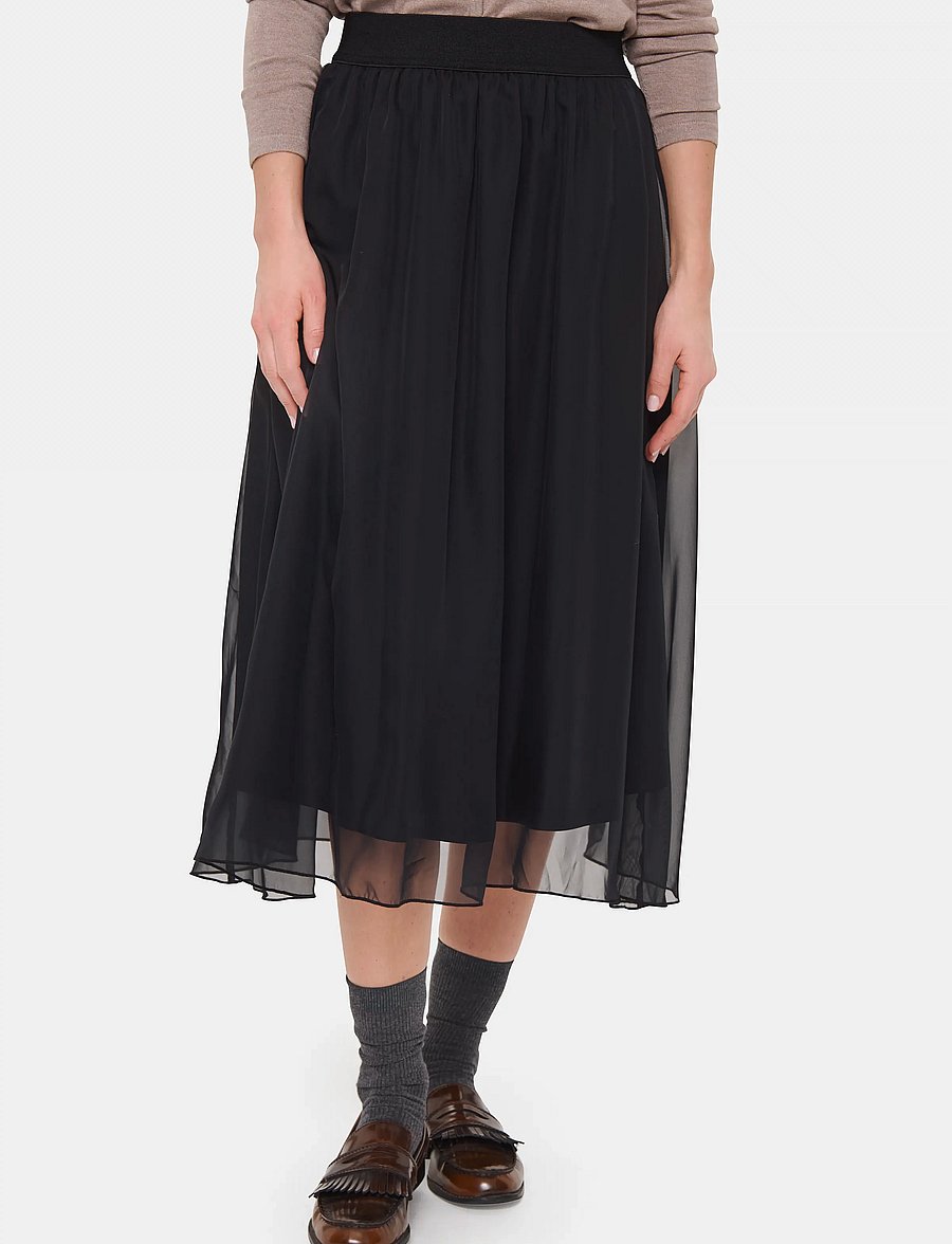 Saint Tropez - CoralSZ Skirt - midi kjolar - black - 0