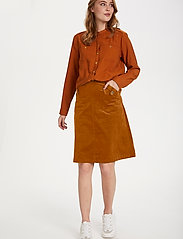 Saint Tropez - CordieSZ Skirt - vidutinio ilgio sijonai - leather brown - 3