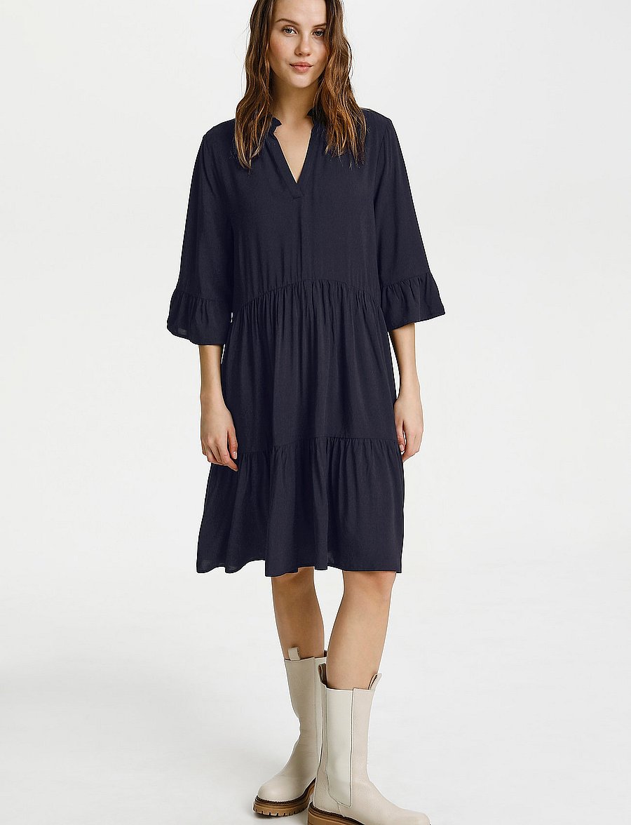 Saint Tropez - EdaSZ Solid Dress - sommerkjoler - blue deep - 3