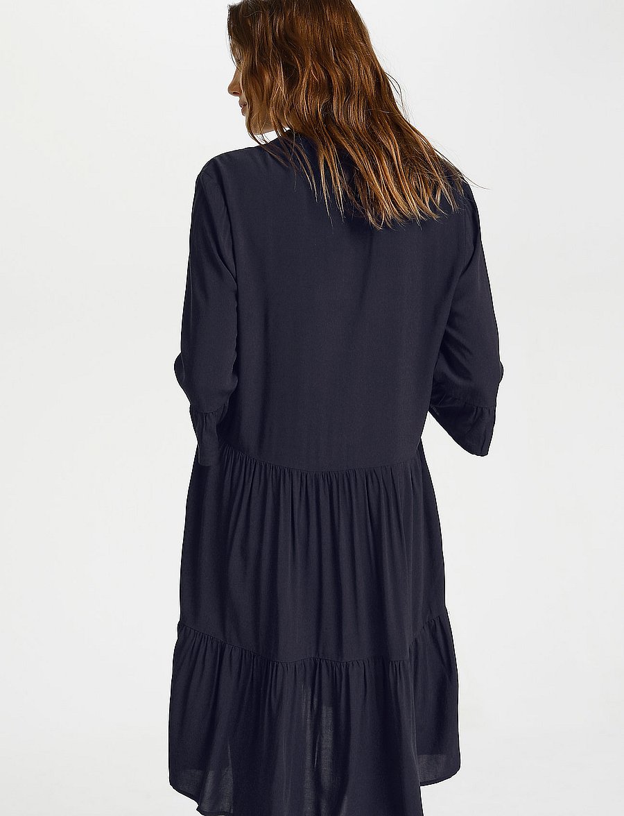 Saint Tropez - EdaSZ Solid Dress - sommerkjoler - blue deep - 4