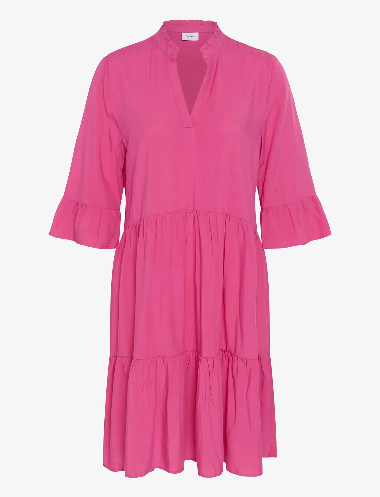 Saint Tropez - EdaSZ Solid Dress - laveste priser - raspberry rose - 1