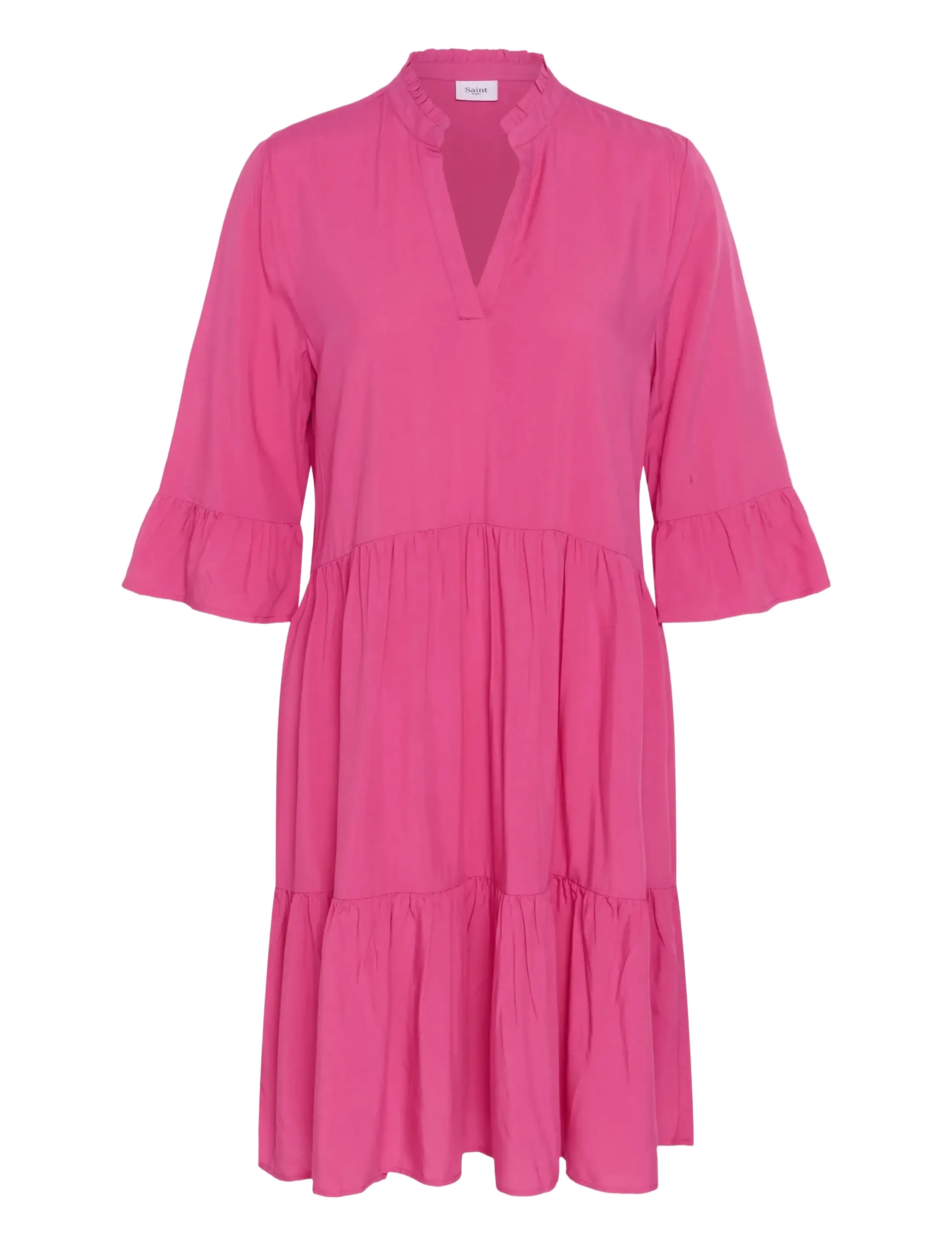 Saint Tropez EdaSZ Solid Dress - Tøj - RASPBERRY ROSE / pink/rose
