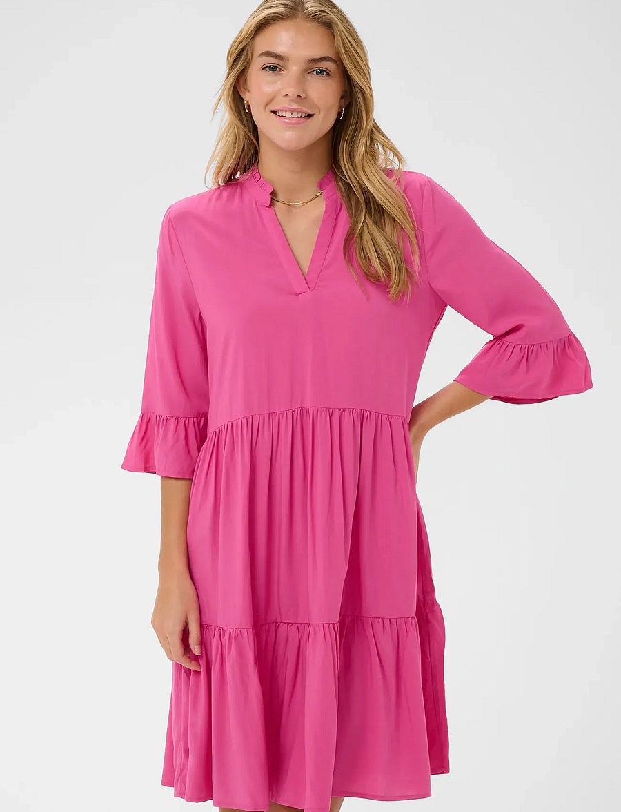 Saint Tropez - EdaSZ Solid Dress - sommerkjoler - raspberry rose - 3