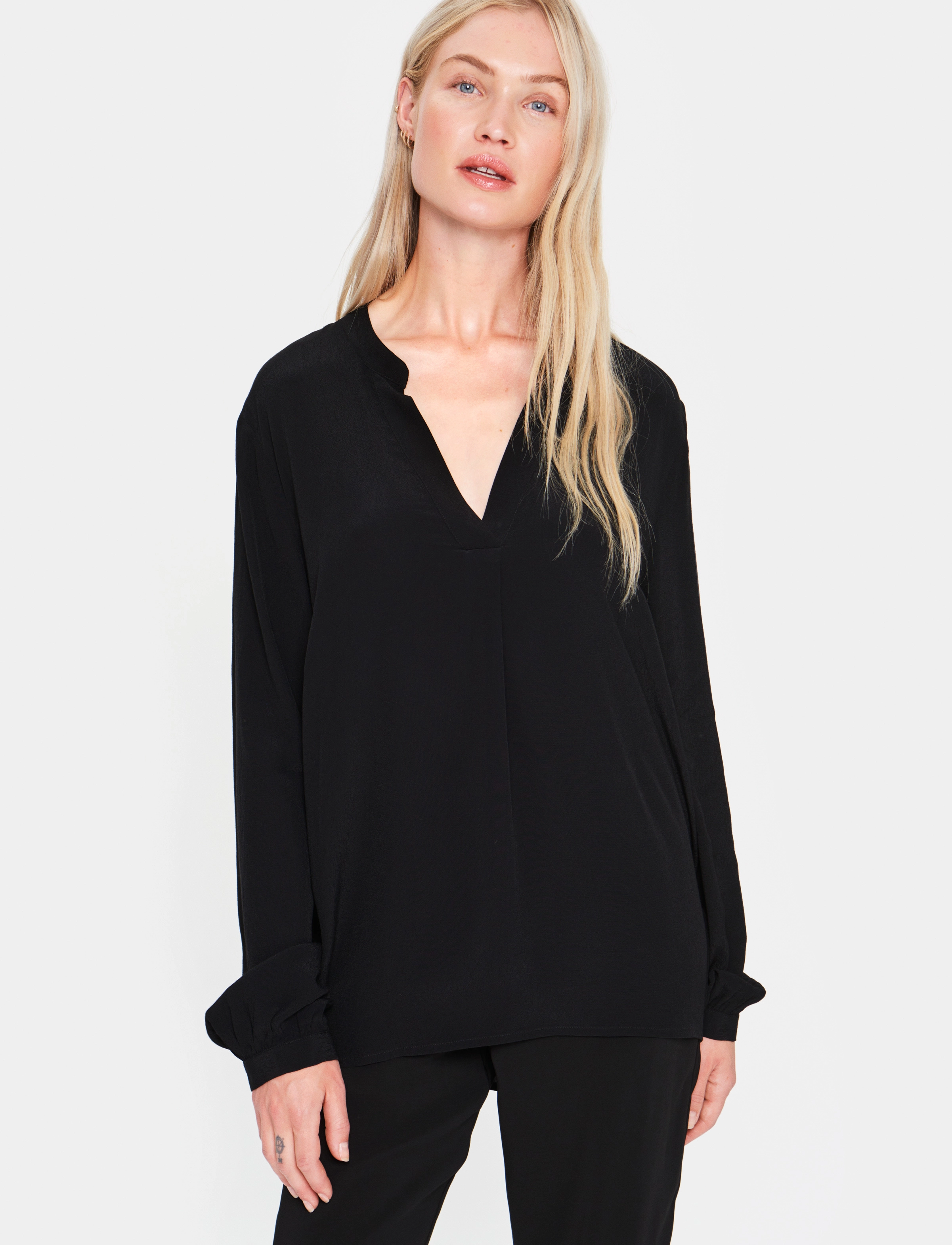 Saint Tropez - AgnesSZ LS Blouse - black - 2