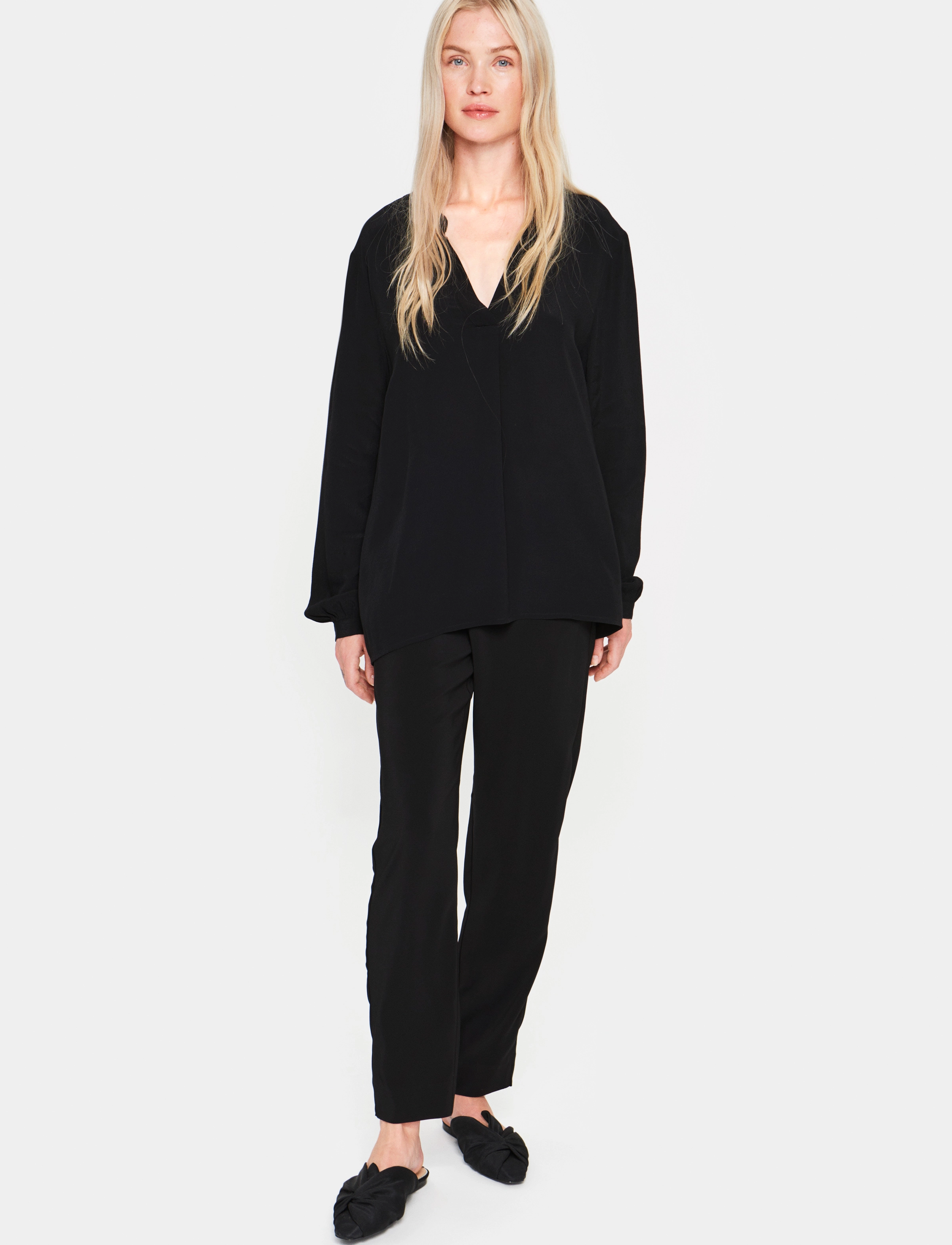 Saint Tropez - AgnesSZ LS Blouse - black - 3