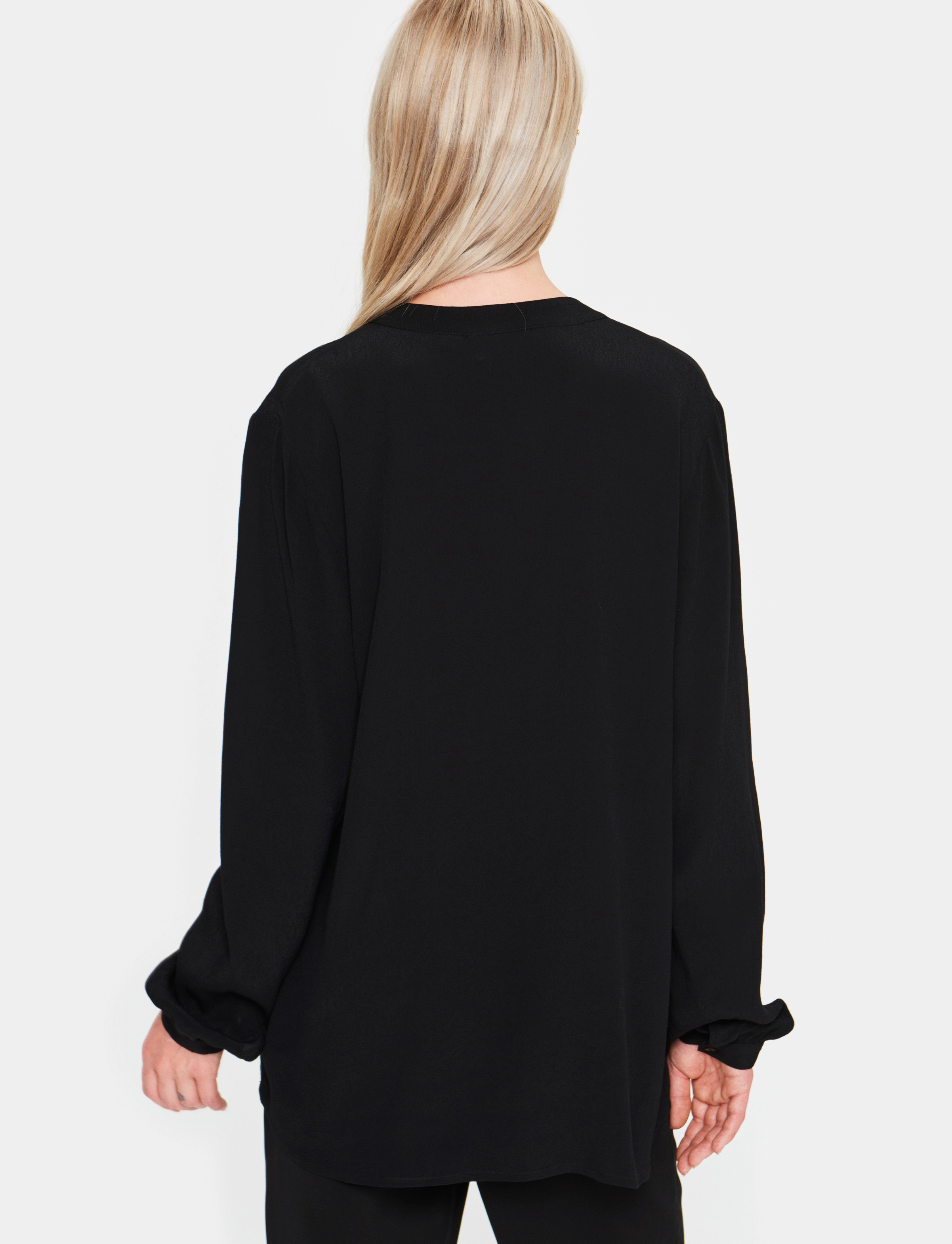Saint Tropez - AgnesSZ LS Blouse - black - 4