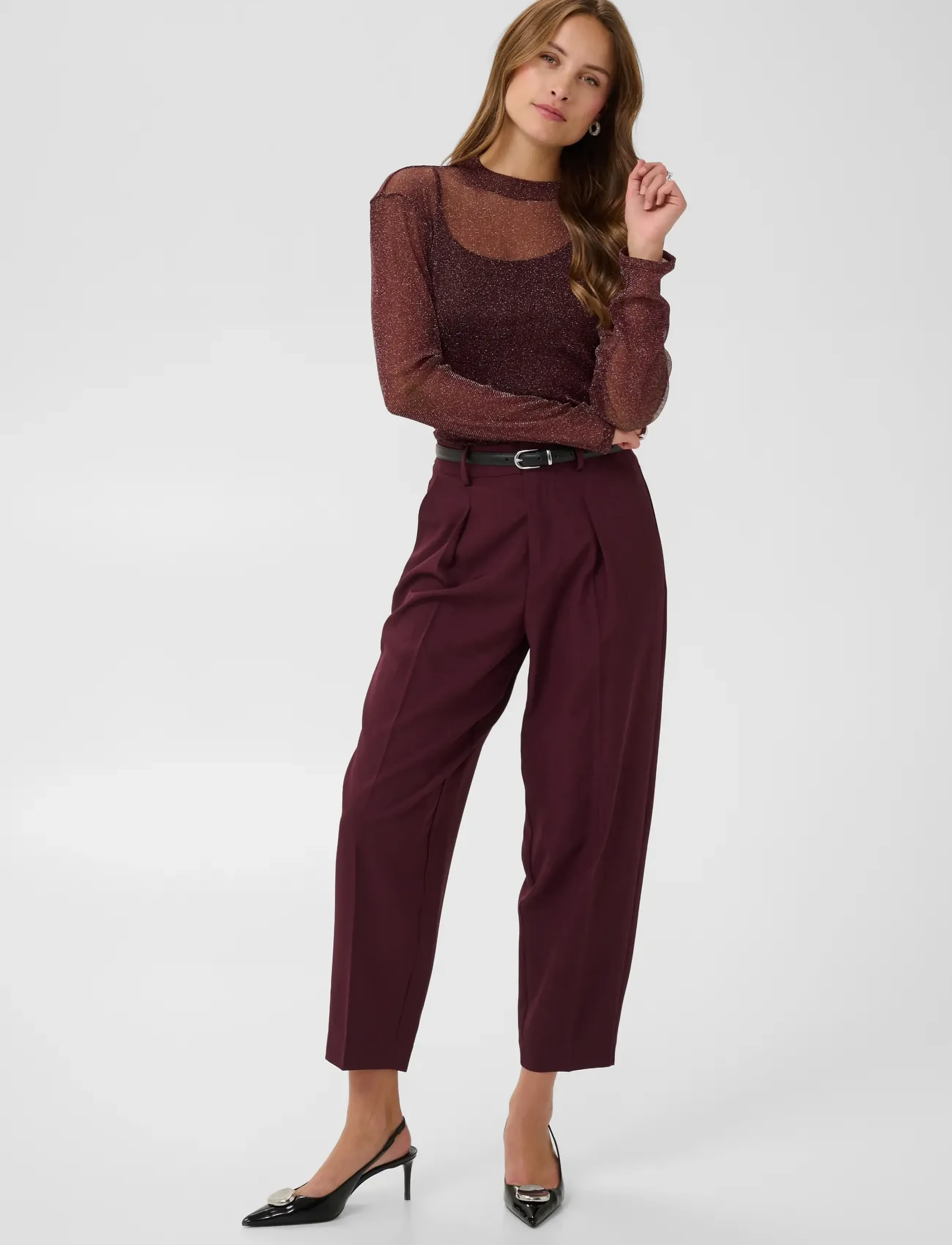 Saint Tropez - DelilaSZ LS Blouse - långärmade blusar - winetasting - 3