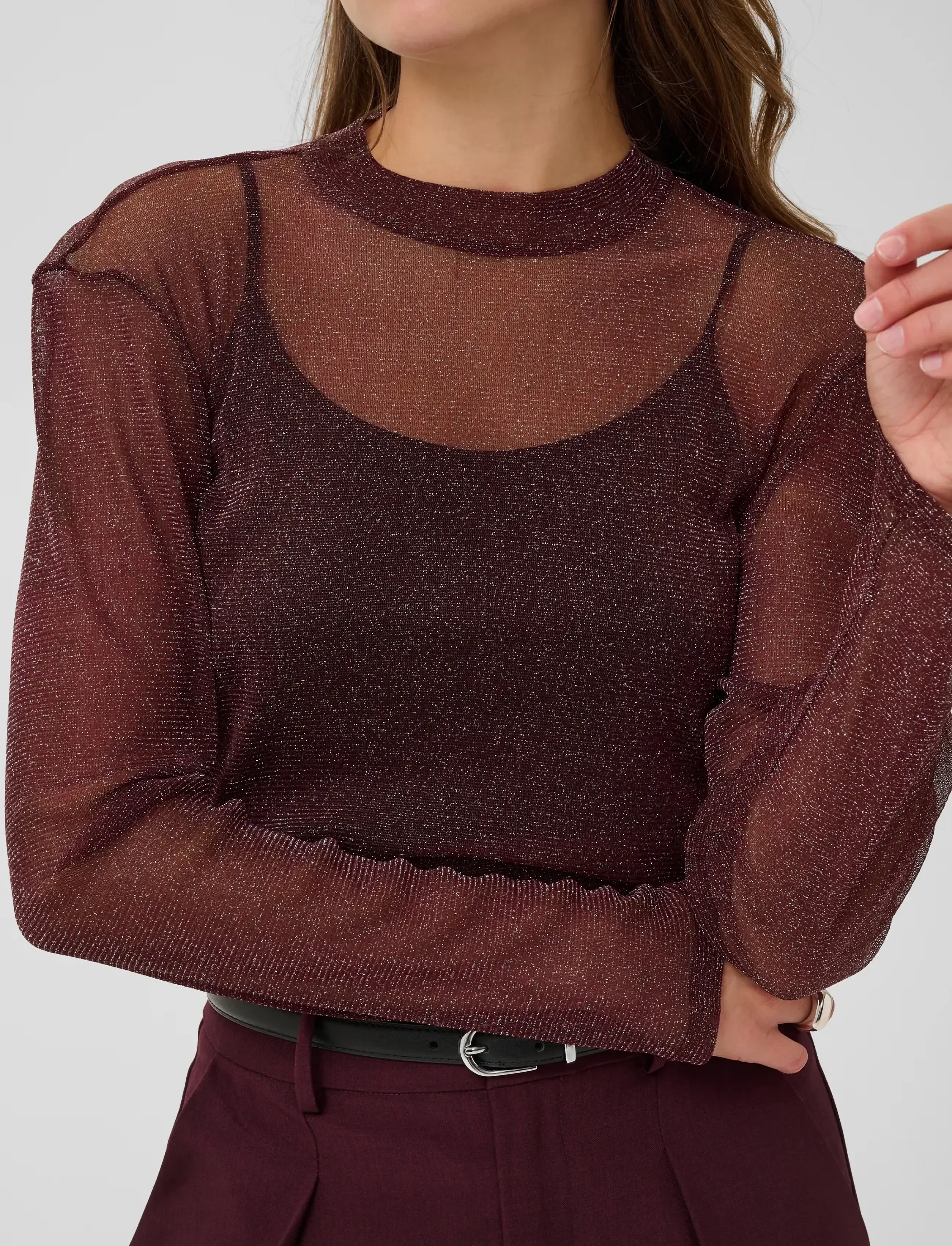 Saint Tropez - DelilaSZ LS Blouse - långärmade blusar - winetasting - 5