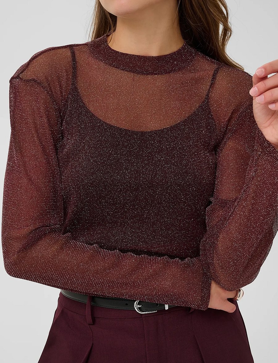 Saint Tropez - DelilaSZ LS Blouse - långärmade blusar - winetasting - 5
