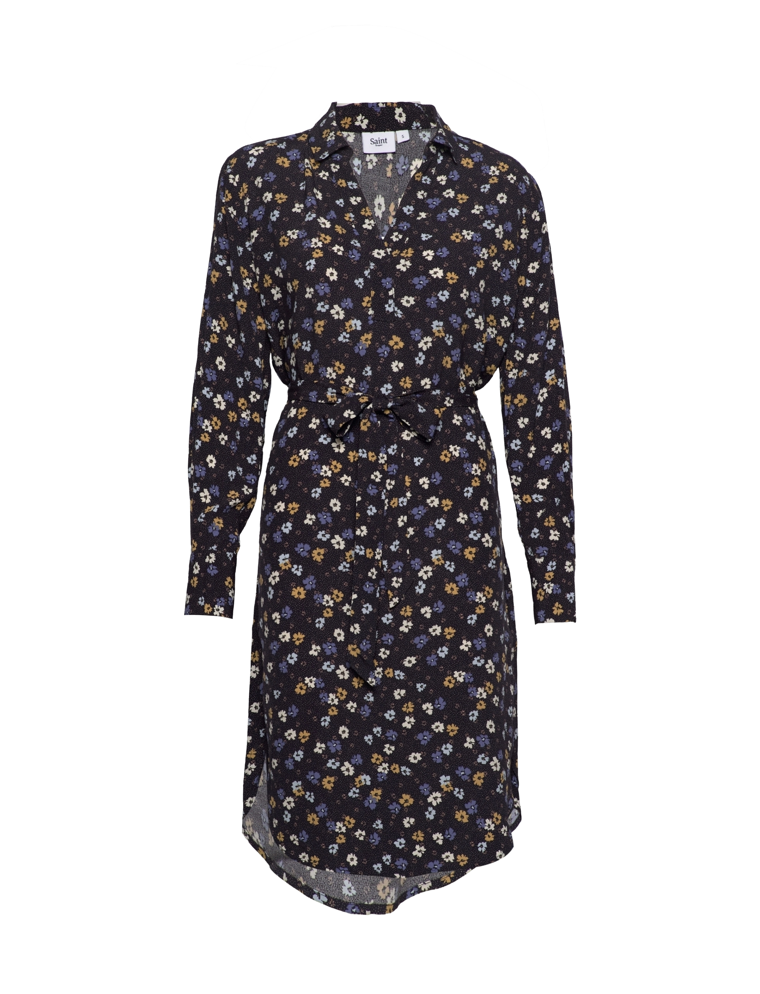 Saint Tropez FredaSZ Dress - Tøj - BLUE DEEP FLORAL GARDEN / blue