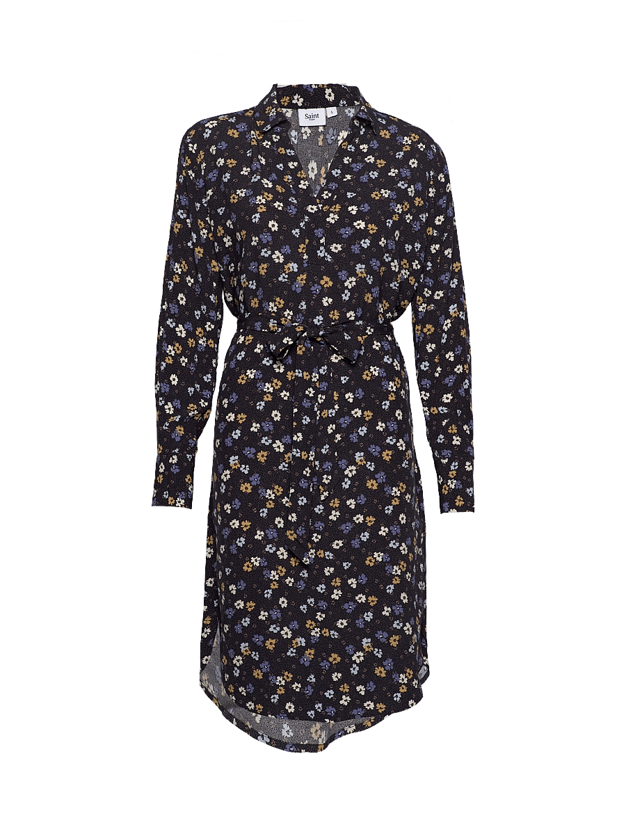 Saint Tropez - FredaSZ Dress - midikleider - blue deep floral garden - 0