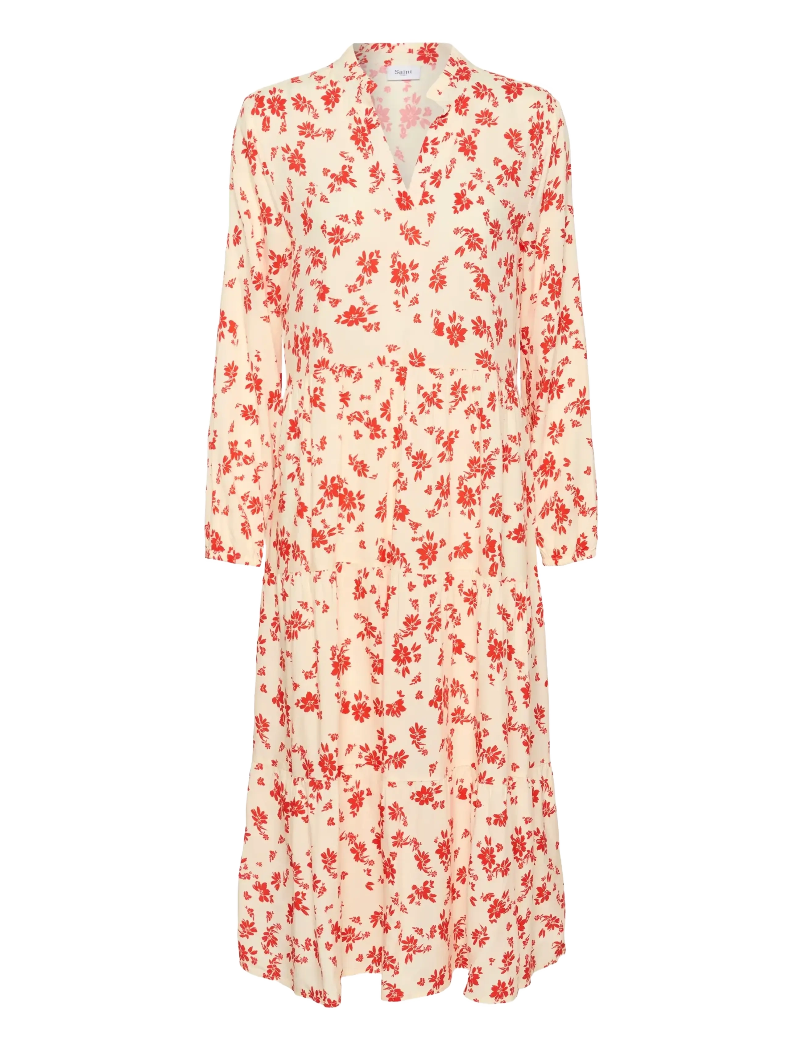 Saint Tropez EdaSZ Maxi Dress - Tøj - SEEDPEARL VALIANT DAISY / red