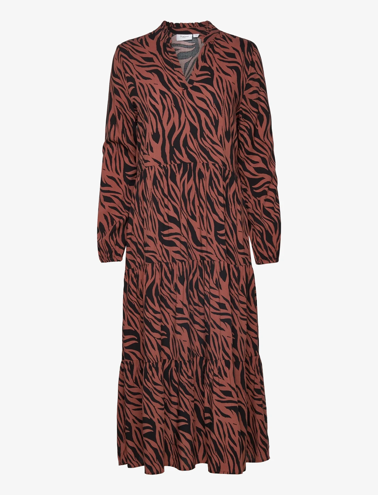Saint Tropez - EdaSZ Maxi Dress - midi kjoler - black b. zebra - 0