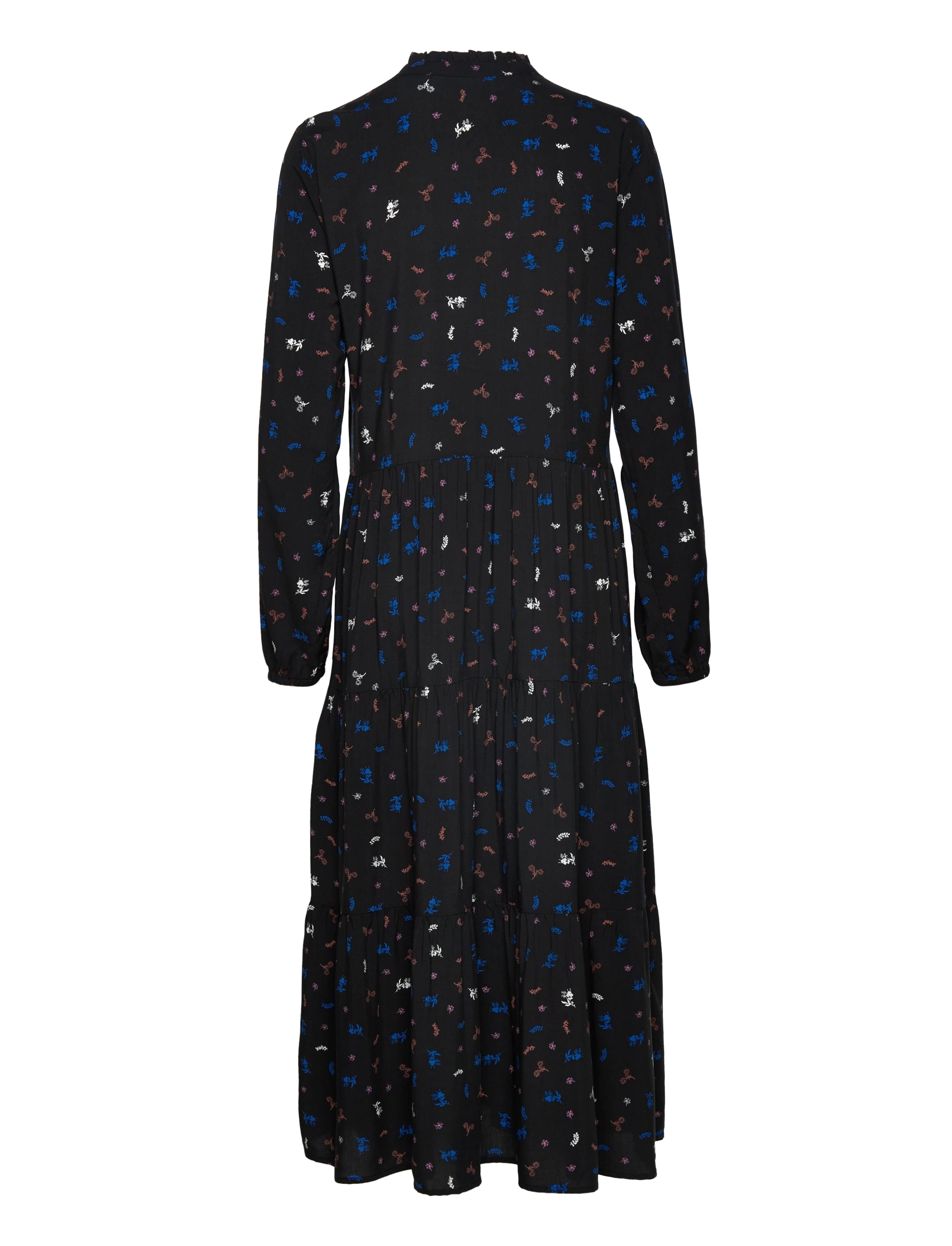 Saint Tropez - EdaSZ Maxi Dress - sommarklänningar - black ditsy blooms - 2