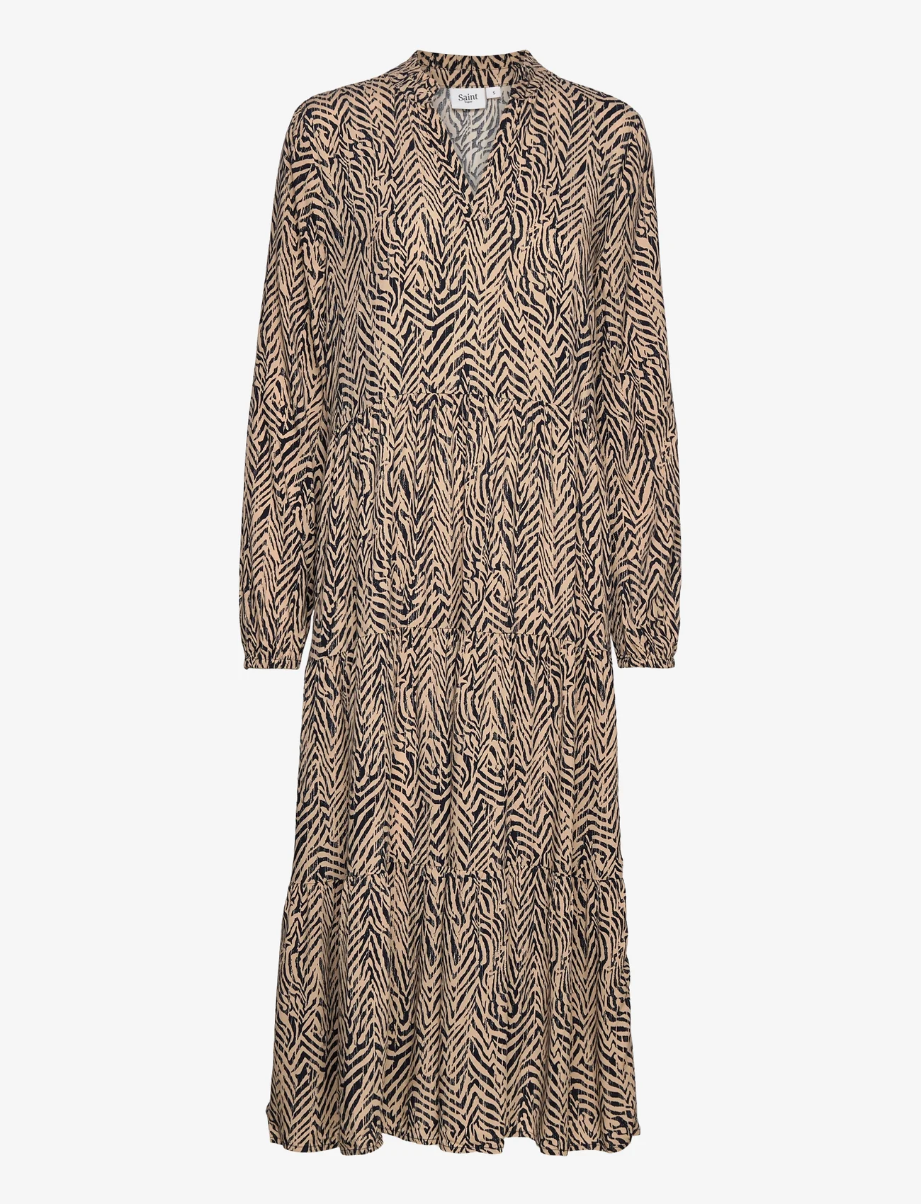Saint Tropez - EdaSZ Maxi Dress - midi kjoler - doeskin zig zebra - 0
