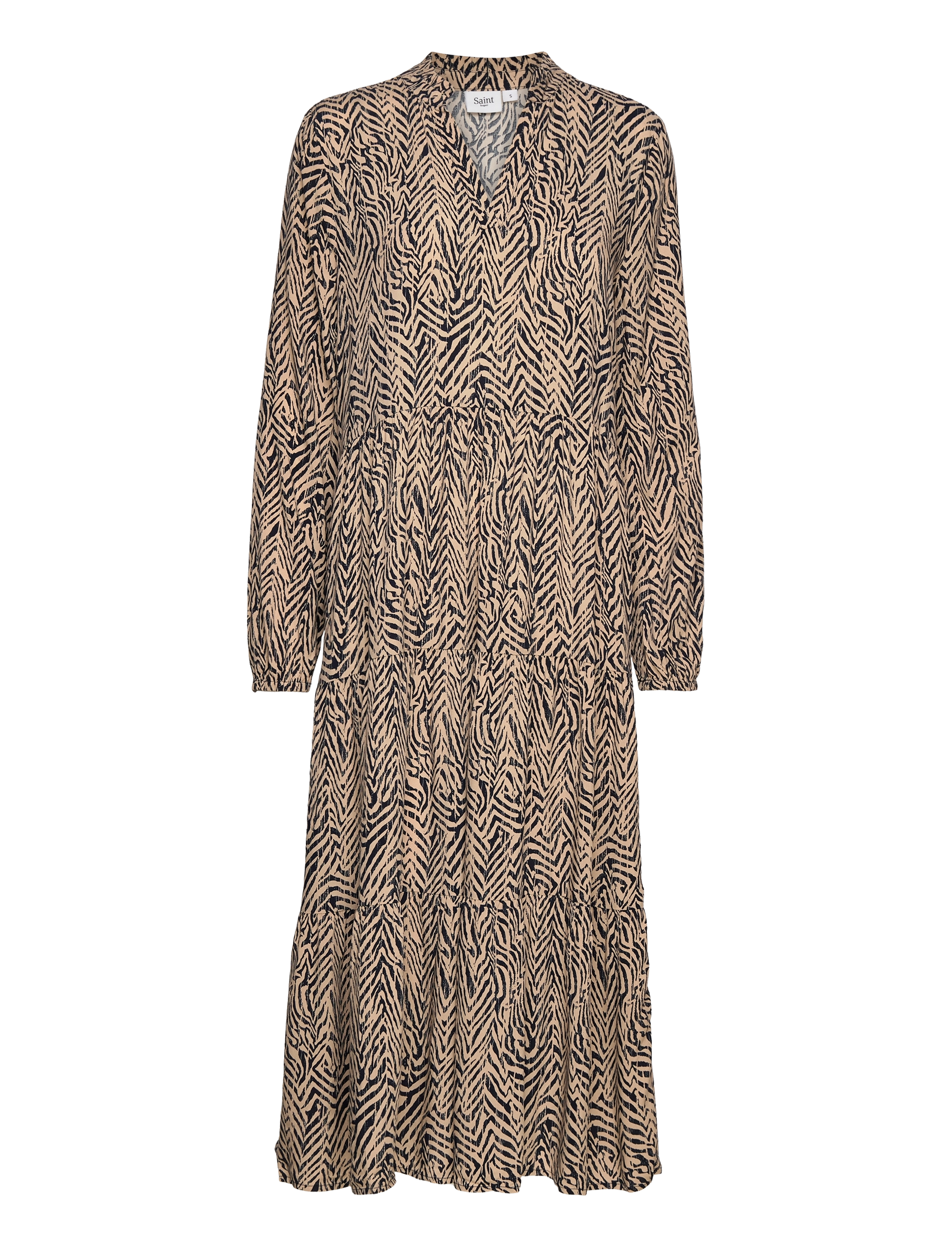 Saint Tropez - EdaSZ Maxi Dress - sommerkjoler - doeskin zig zebra - 1