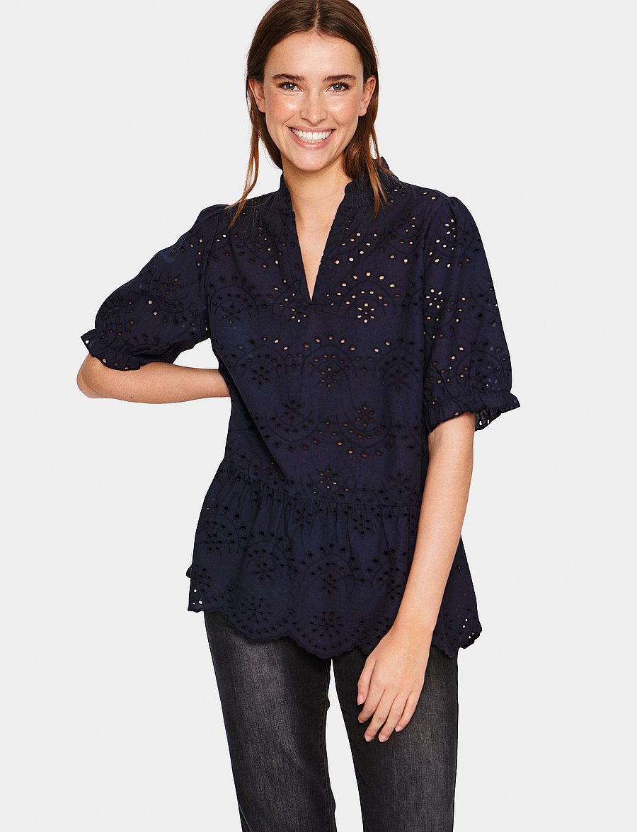 Saint Tropez - GeleksaSZ Blouse - short-sleeved blouses - night sky - 0