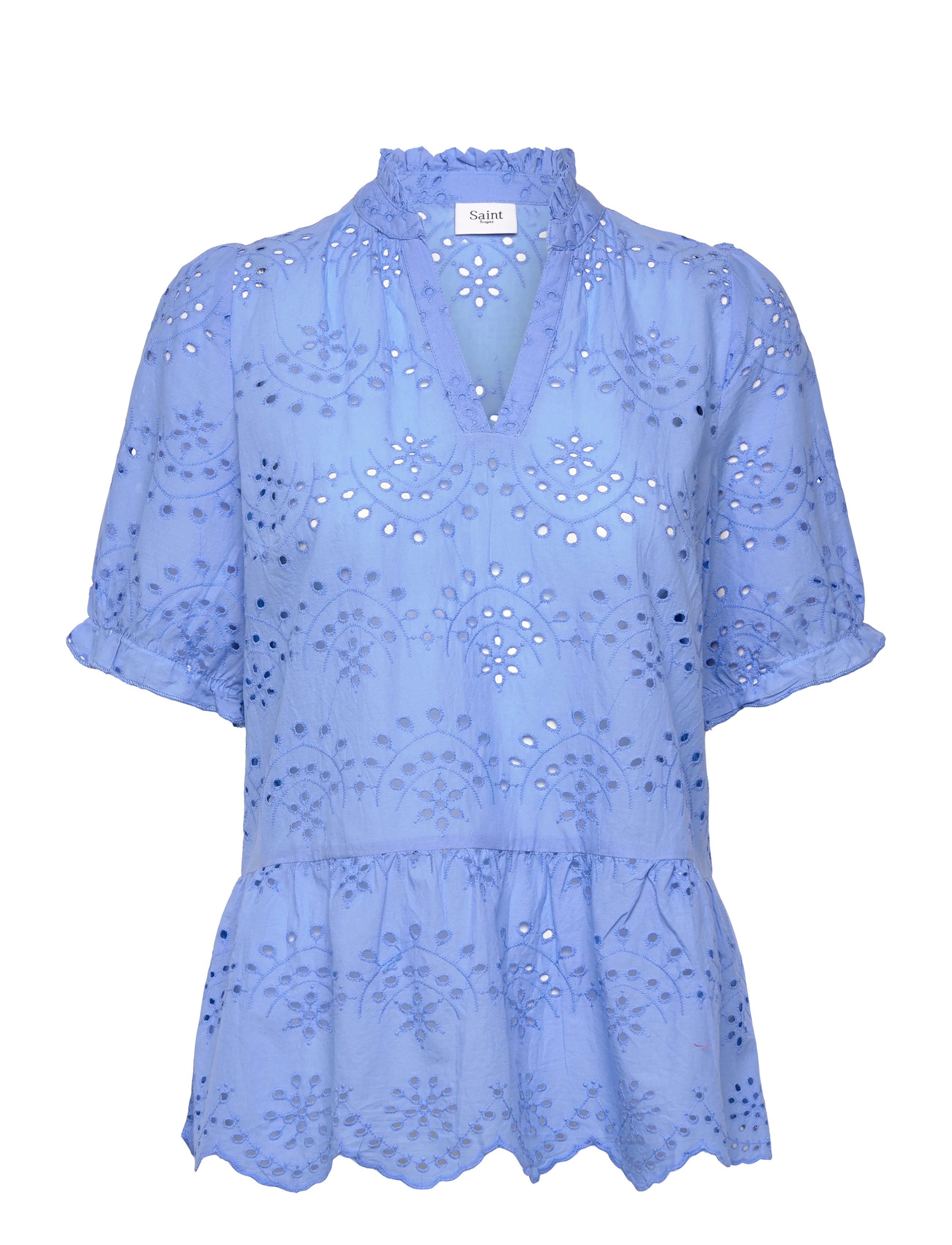 SAINT TROPEZ Geleksasz Bluse Blau - M - Damen