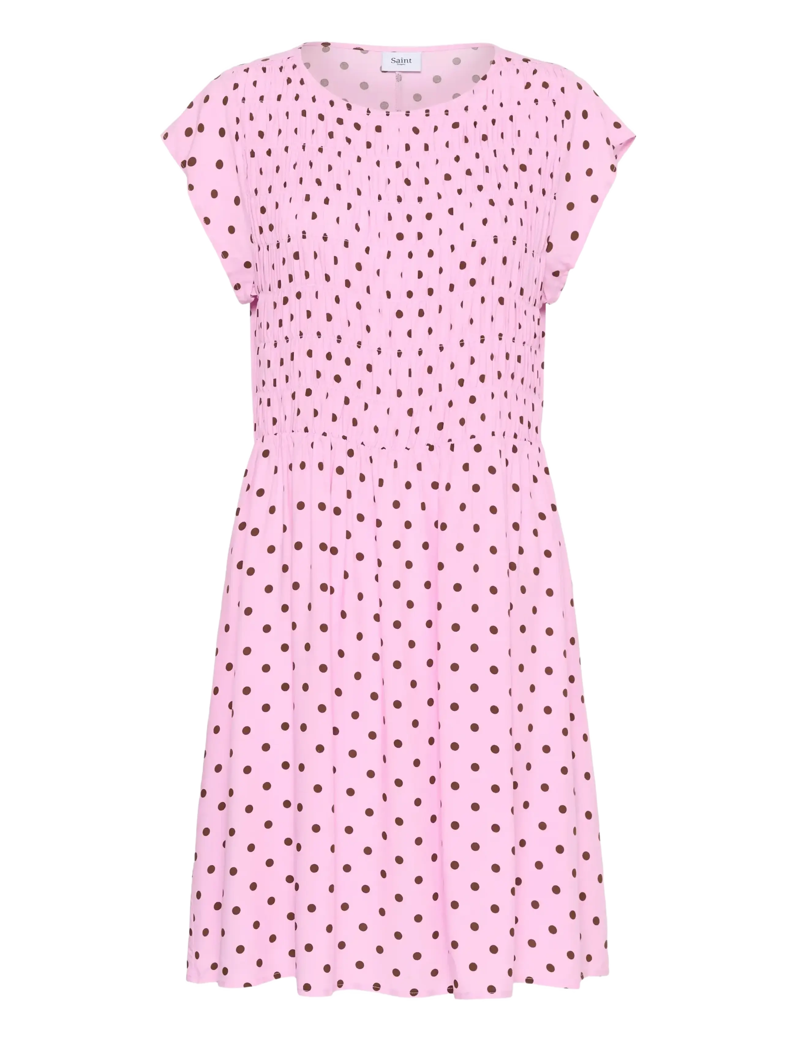Saint Tropez GislaSZ Dress - Kjoler - PINK BROWN DOT / pink/rose