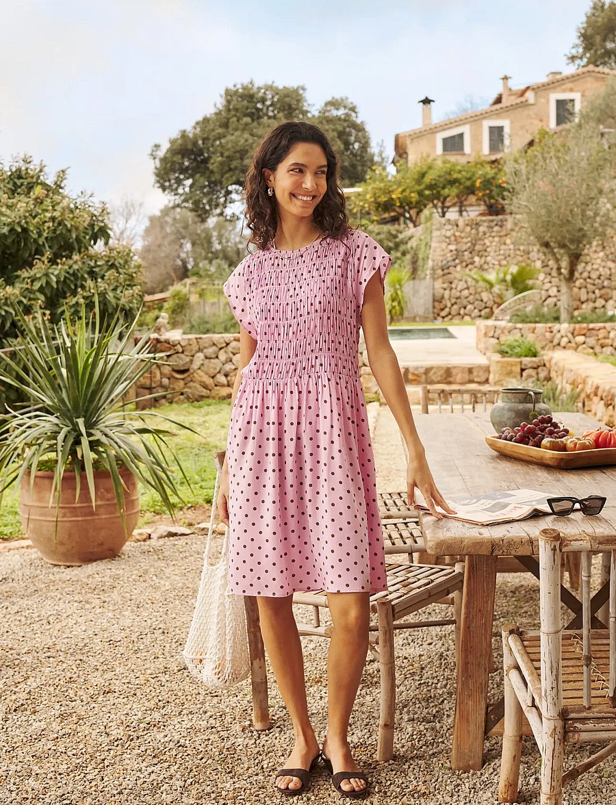 Saint Tropez - GislaSZ Dress - sommerkleider - pink brown dot - 0