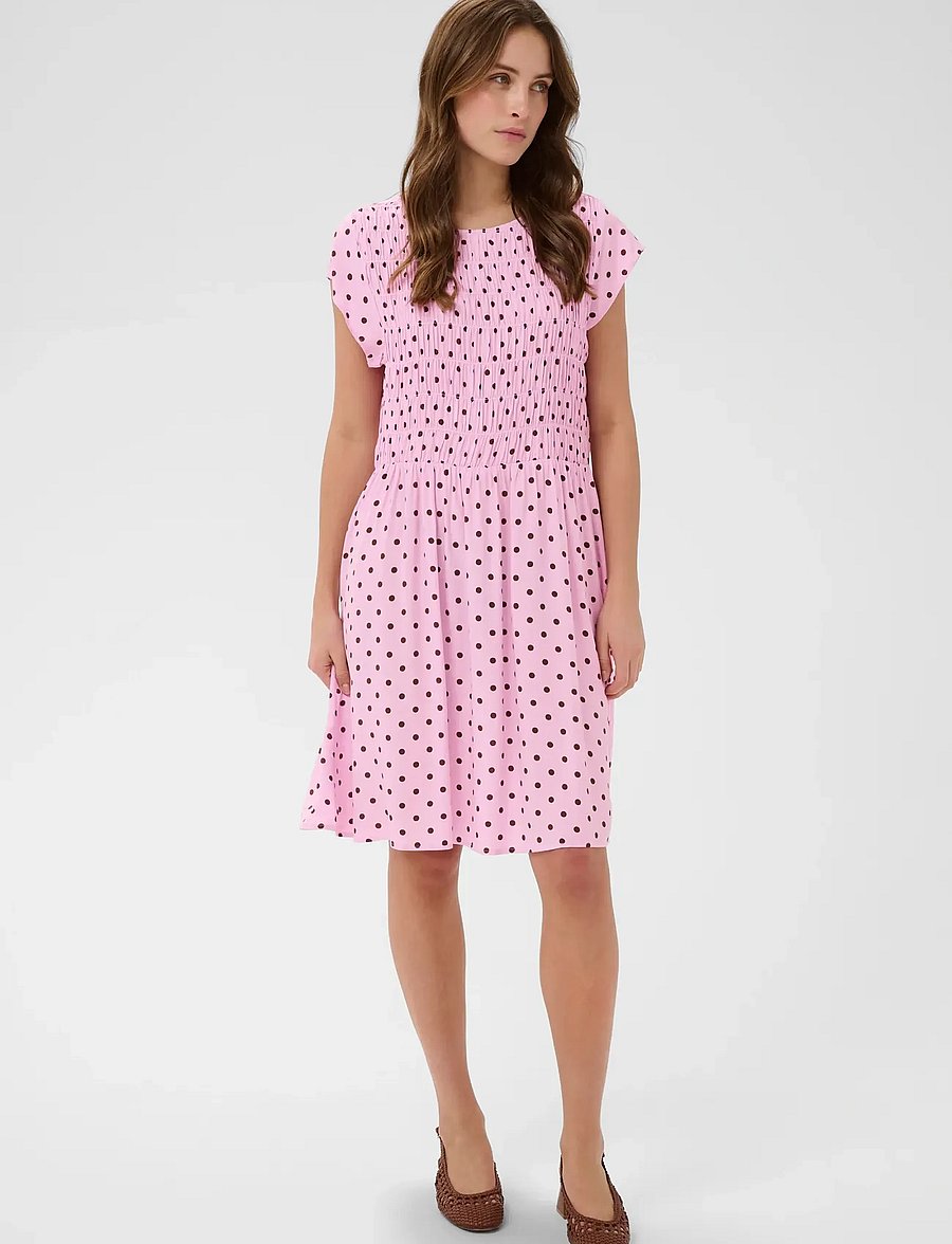 Saint Tropez - GislaSZ Dress - sommerkleider - pink brown dot - 3
