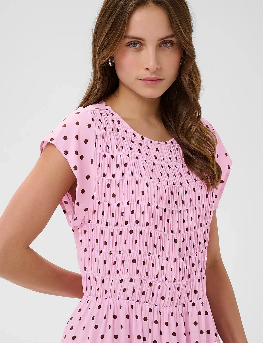 Saint Tropez - GislaSZ Dress - sommerkleider - pink brown dot - 5