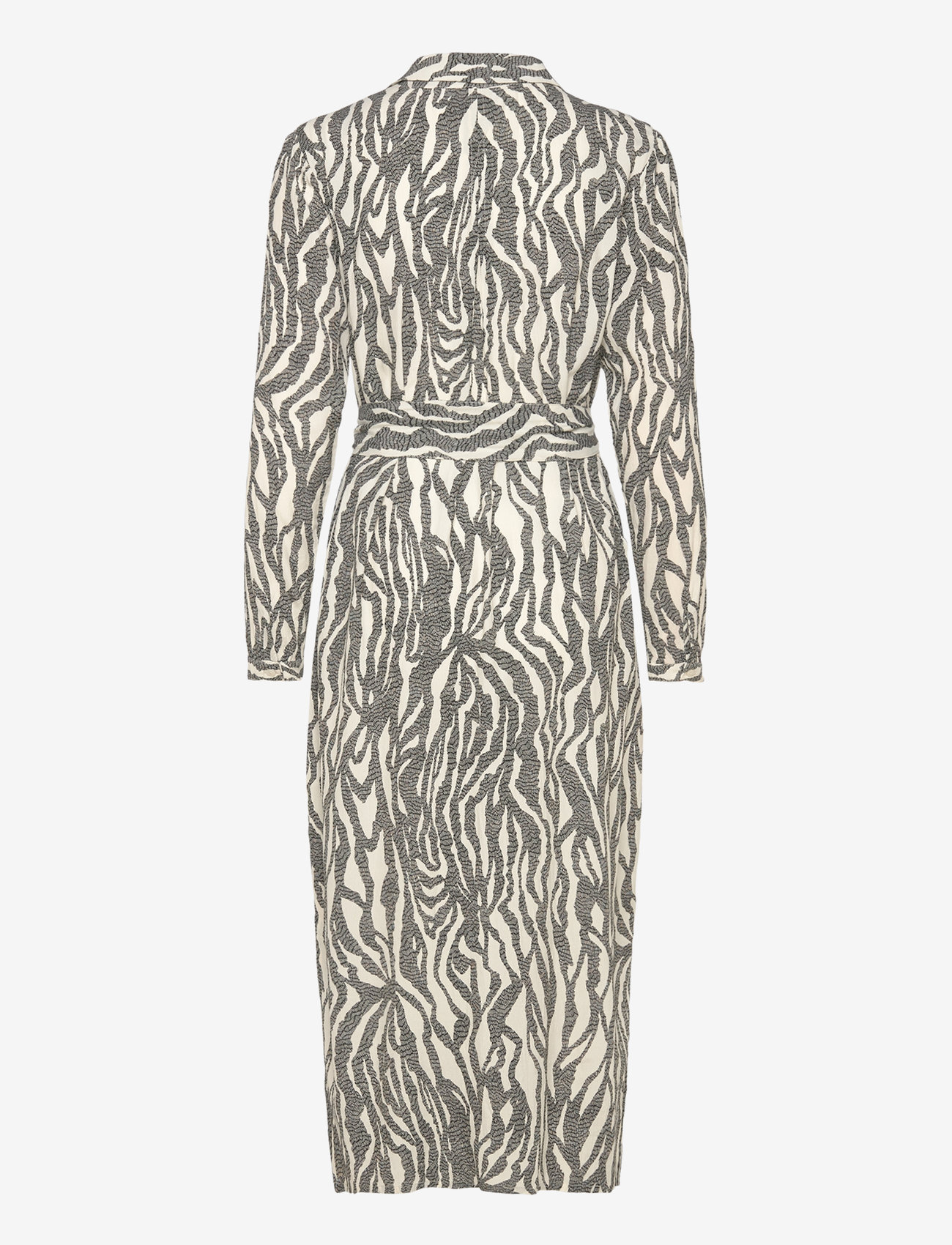 Saint Tropez - BlancaSZ LS Dress - skjortekjoler - black zebra graphic - 2