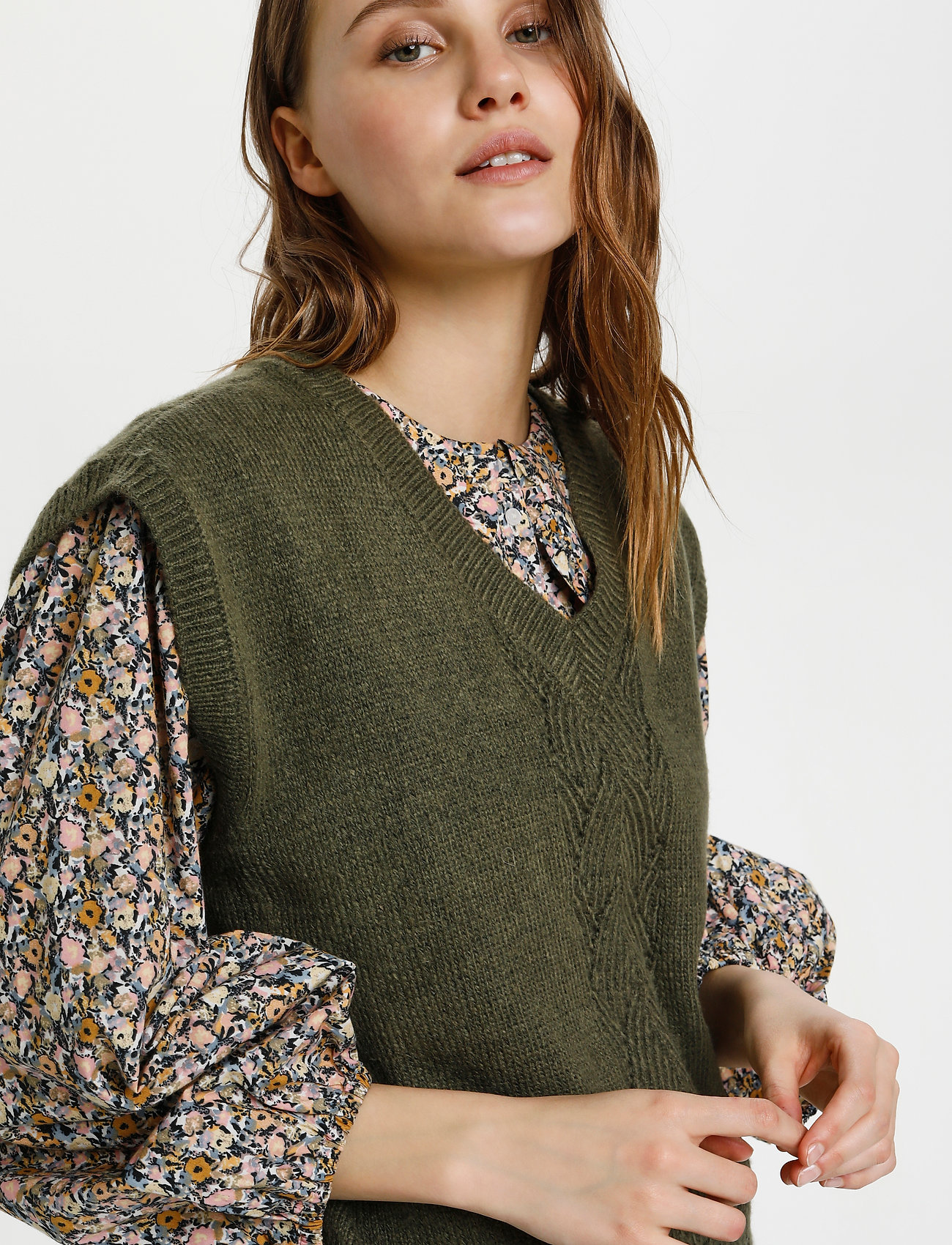 Saint Tropez - HelleSZ Vest - army green melange - 5