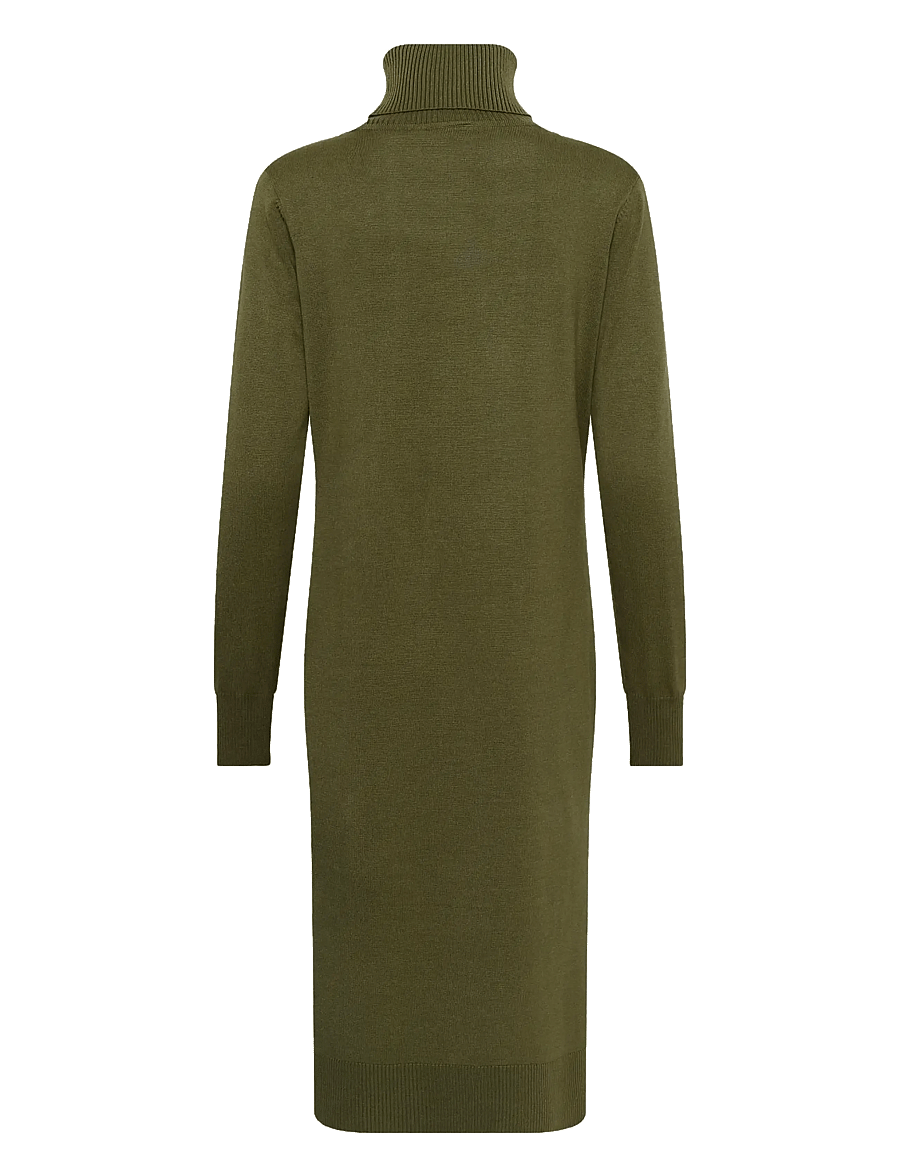 Saint Tropez - MilaSZ Roll Neck Long Dress - kootud kleidid - four leaf clover melange - 2