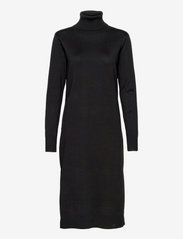 Saint Tropez - MilaSZ Roll Neck Long Dress - gebreide jurken - black - 0