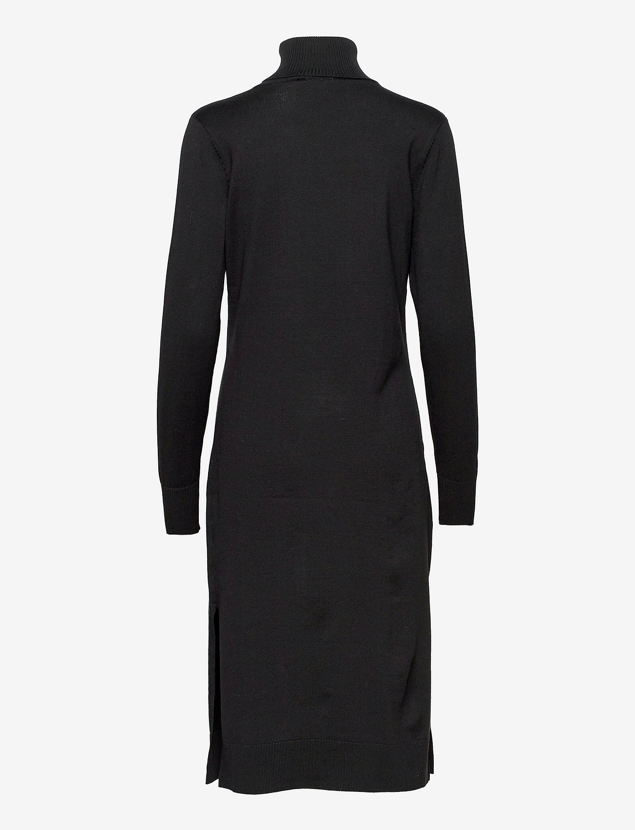 Saint Tropez - MilaSZ Roll Neck Long Dress - stickade klänningar - black - 2