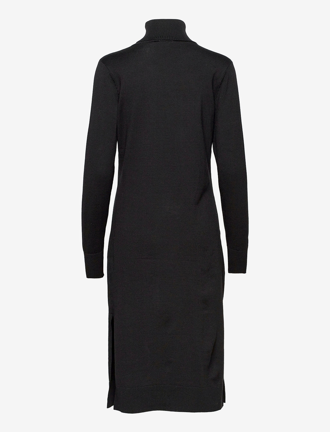 Saint Tropez - MilaSZ Roll Neck Long Dress - stickade klänningar - black - 1