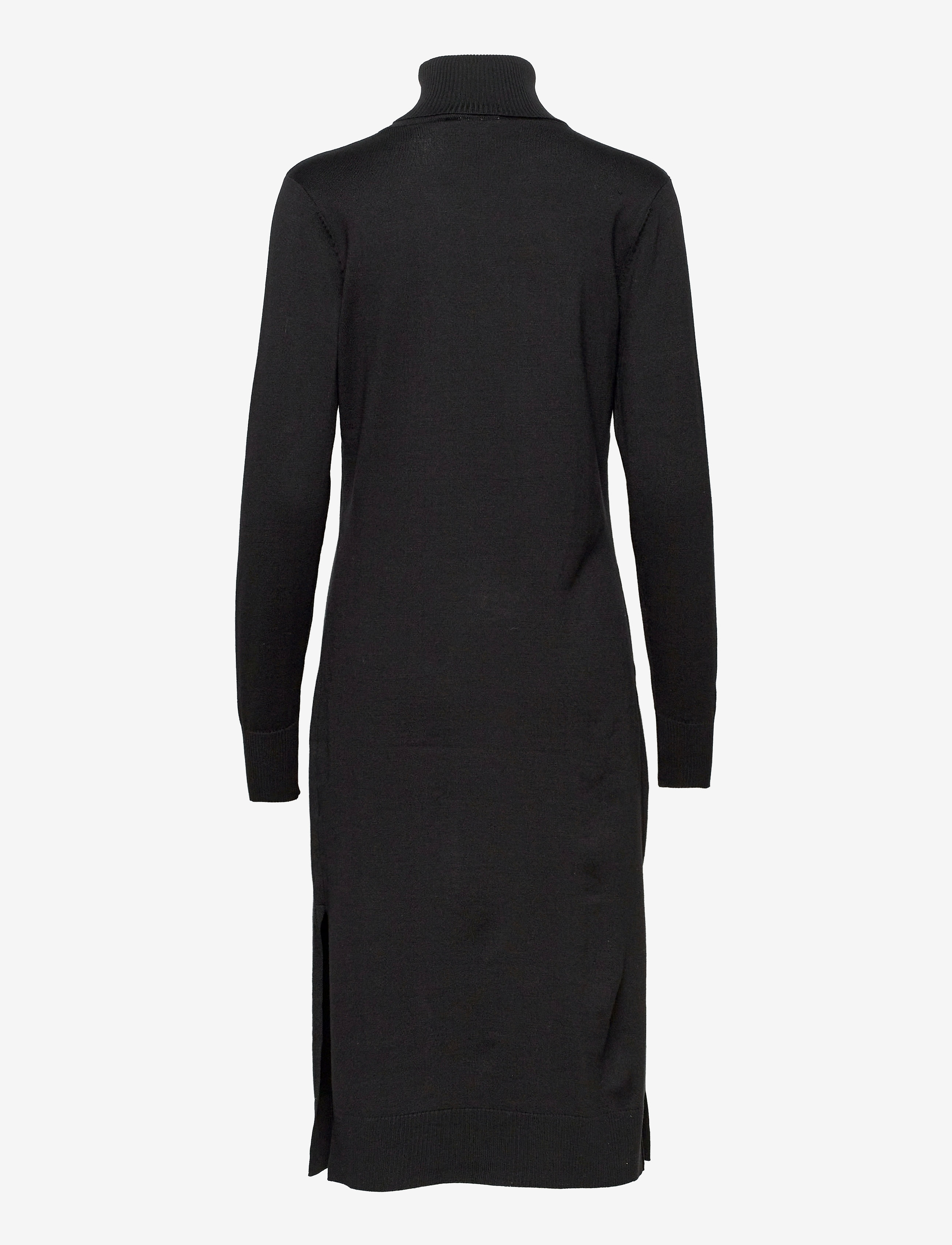 Saint Tropez - MilaSZ Roll Neck Long Dress - knitted dresses - black - 2