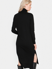 Saint Tropez - MilaSZ Roll Neck Long Dress - stickade klänningar - black - 7