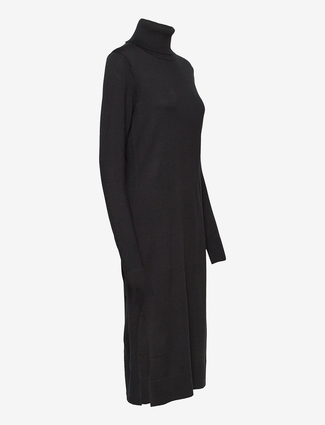Saint Tropez - MilaSZ Roll Neck Long Dress - stickade klänningar - black - 4