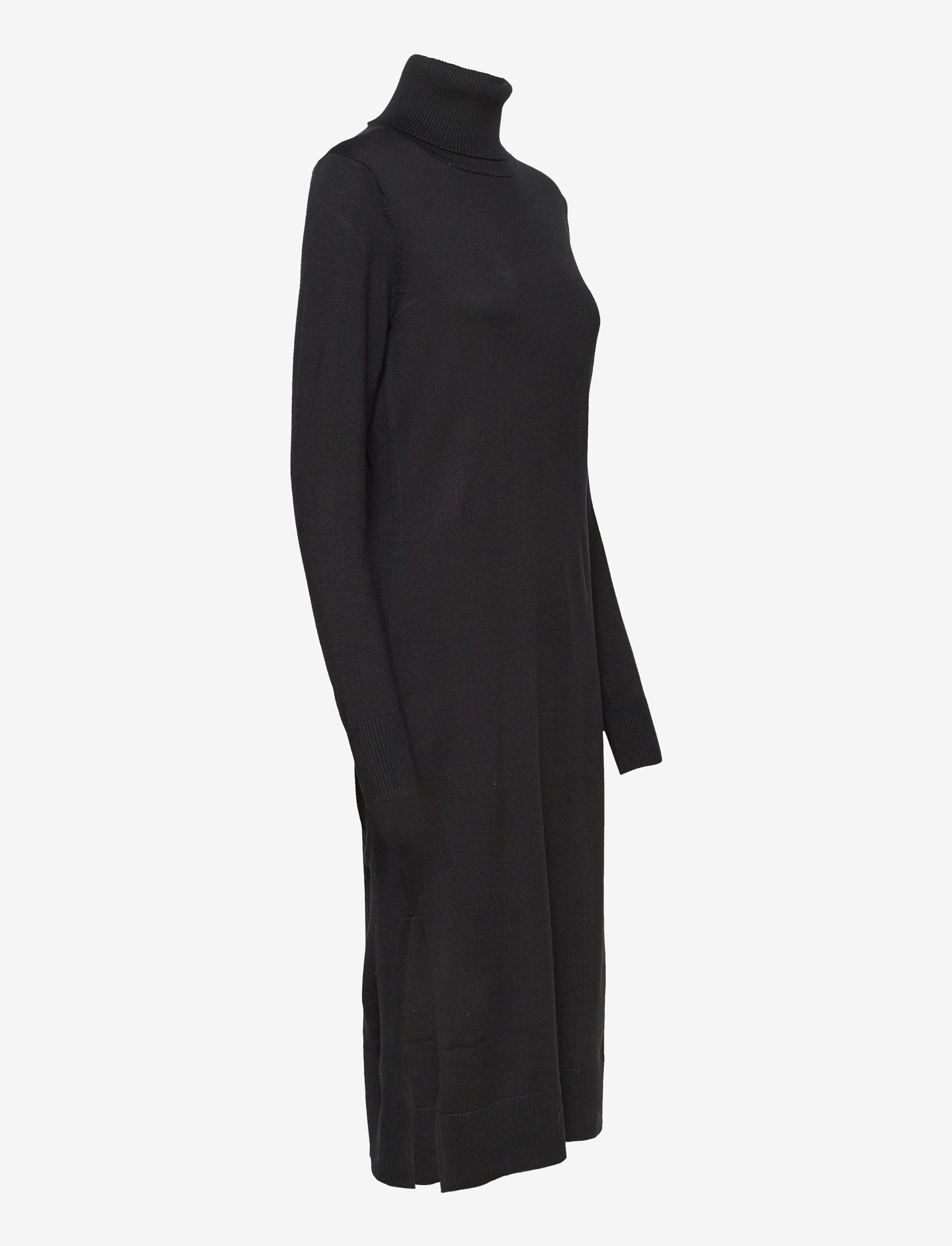 Saint Tropez - MilaSZ Roll Neck Long Dress - knitted dresses - black - 4