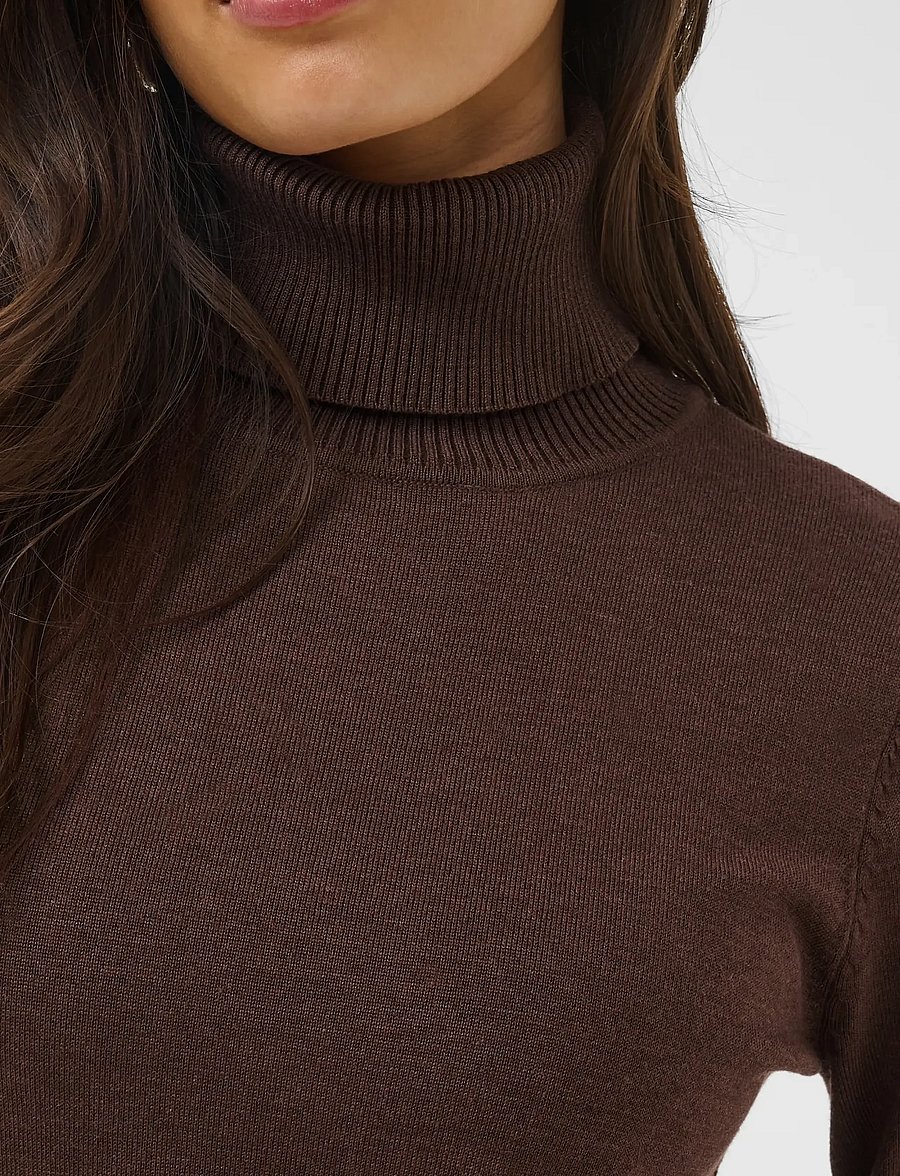 Saint Tropez - MilaSZ Roll Neck Long Dress - strickkleider - bracken melange - 5