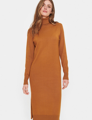 Saint Tropez - MilaSZ Roll Neck Long Dress - knitted dresses - cathay spice - 4