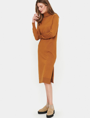 Saint Tropez - MilaSZ Roll Neck Long Dress - knitted dresses - cathay spice - 5