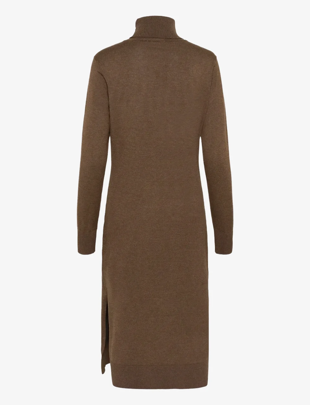 Saint Tropez - MilaSZ Roll Neck Long Dress - stickade klänningar - fondue fudge melange - 1