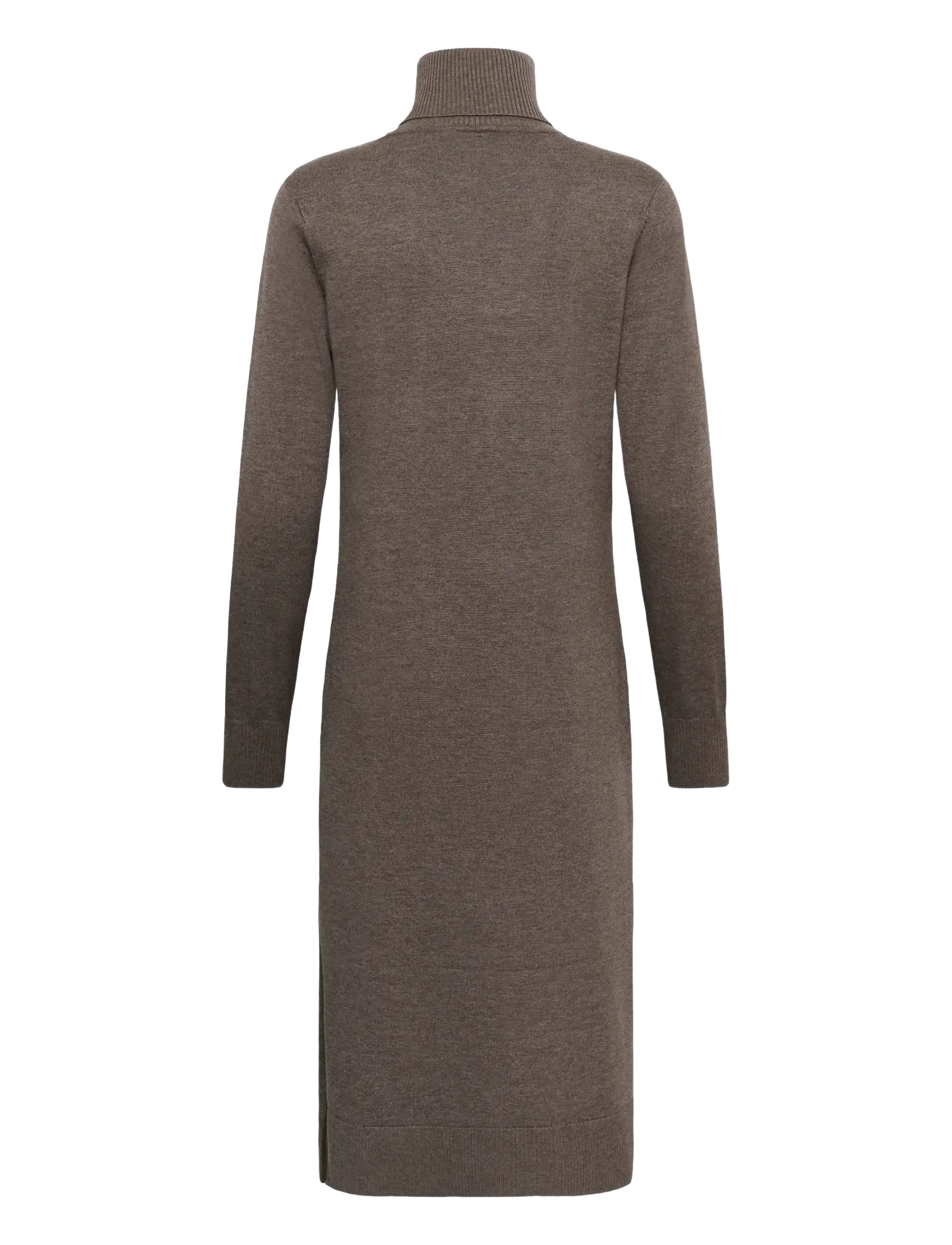 Saint Tropez - MilaSZ Roll Neck Long Dress - strickkleider - mink melange - 2