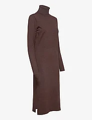 Saint Tropez - MilaSZ Roll Neck Long Dress - stickade klänningar - mink melange - 3