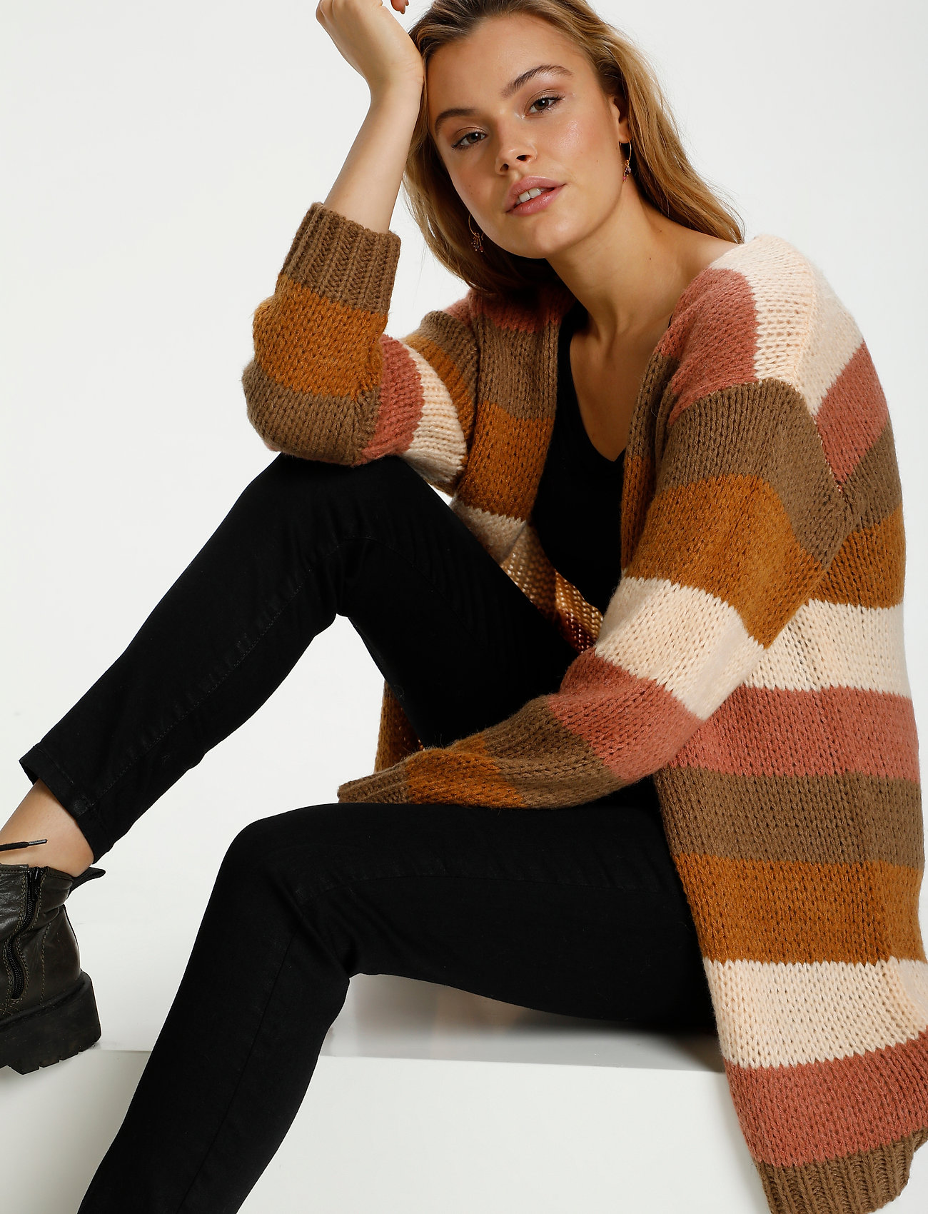Saint Tropez - DuapaiaSZ Long Cardigan - brick dust - 5