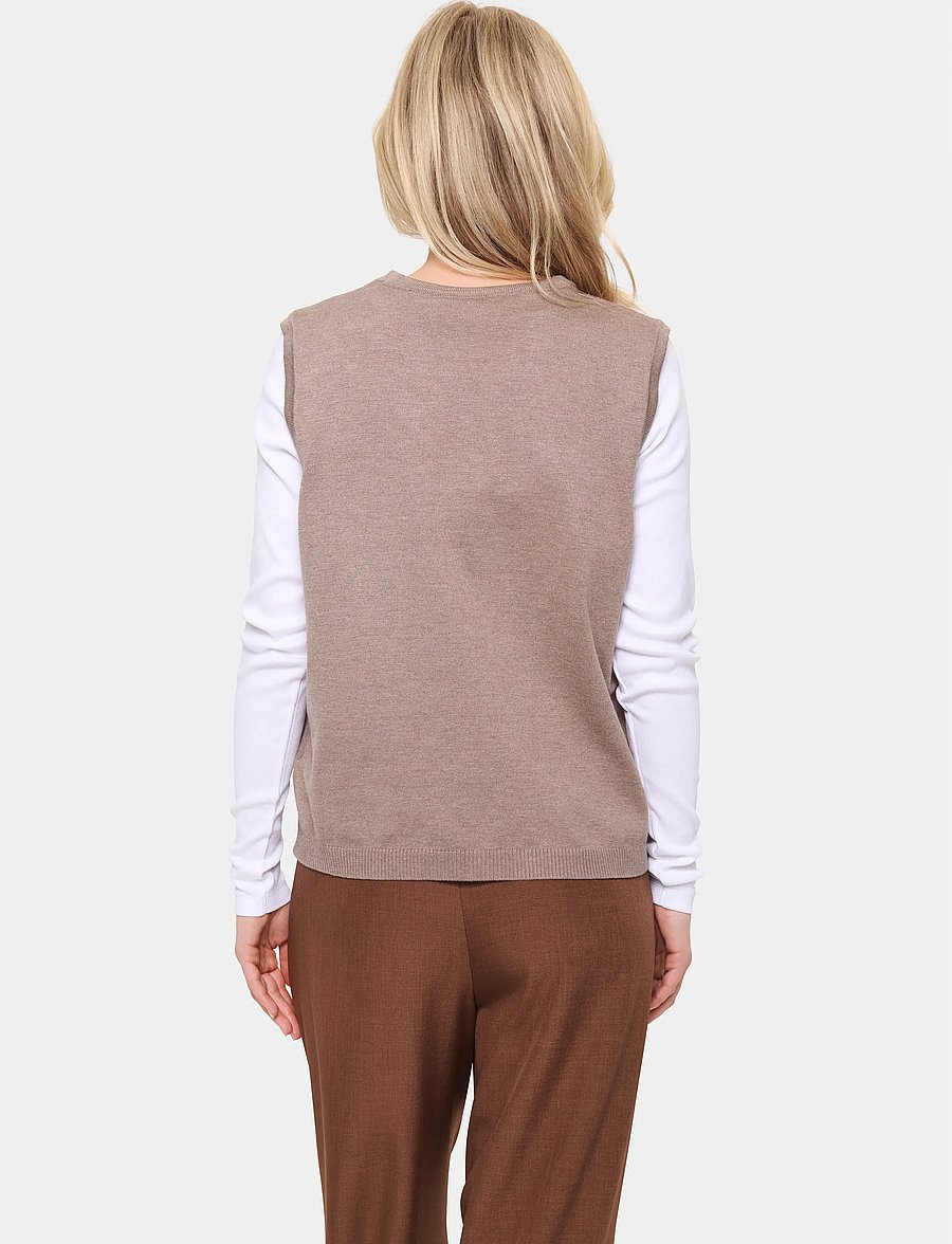 Saint Tropez - MilaSZ Vest - knitted vests - atmos melange - 4