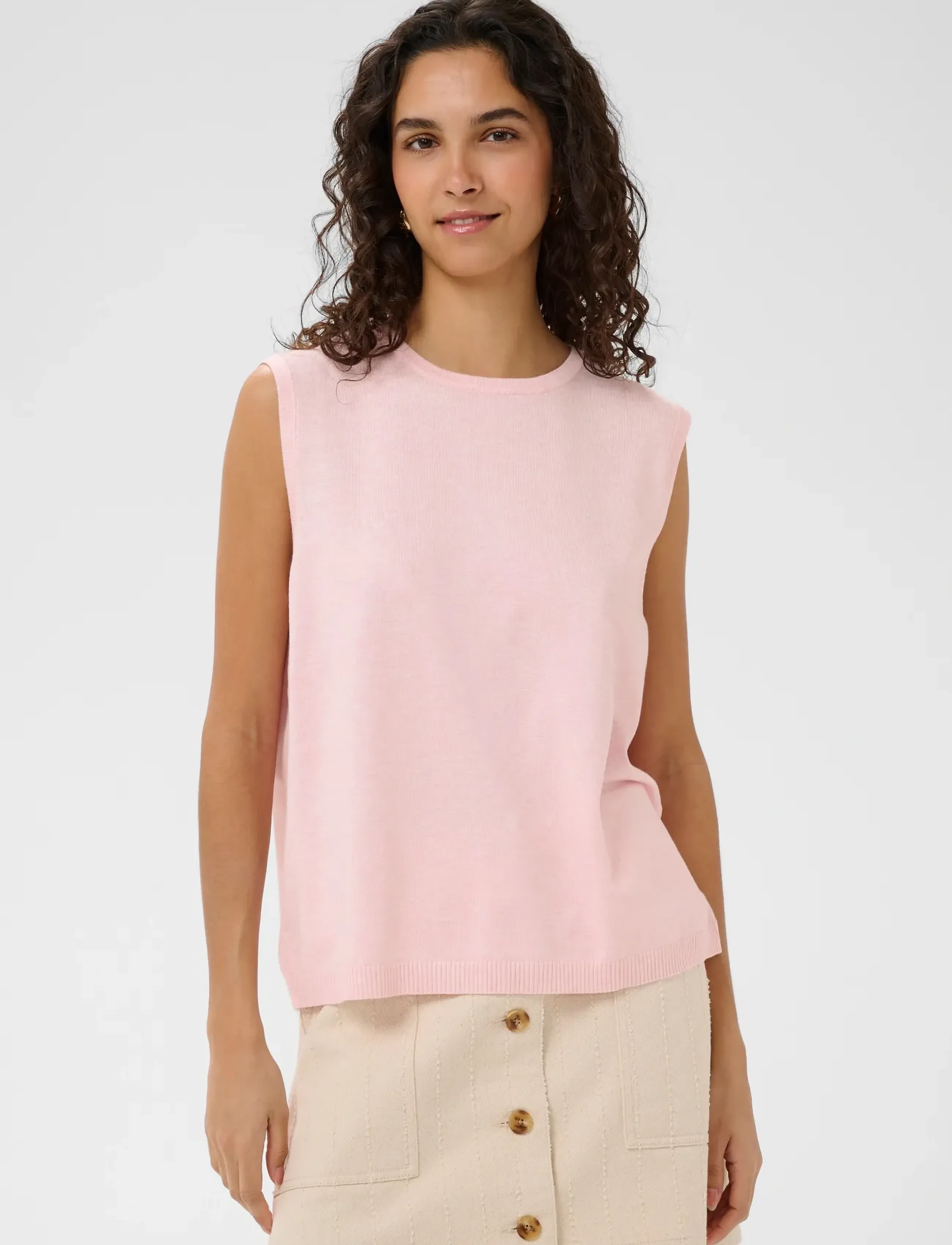 Saint Tropez Milasz Vest, XL, Pink, Veste > Strikkede Veste, Dame