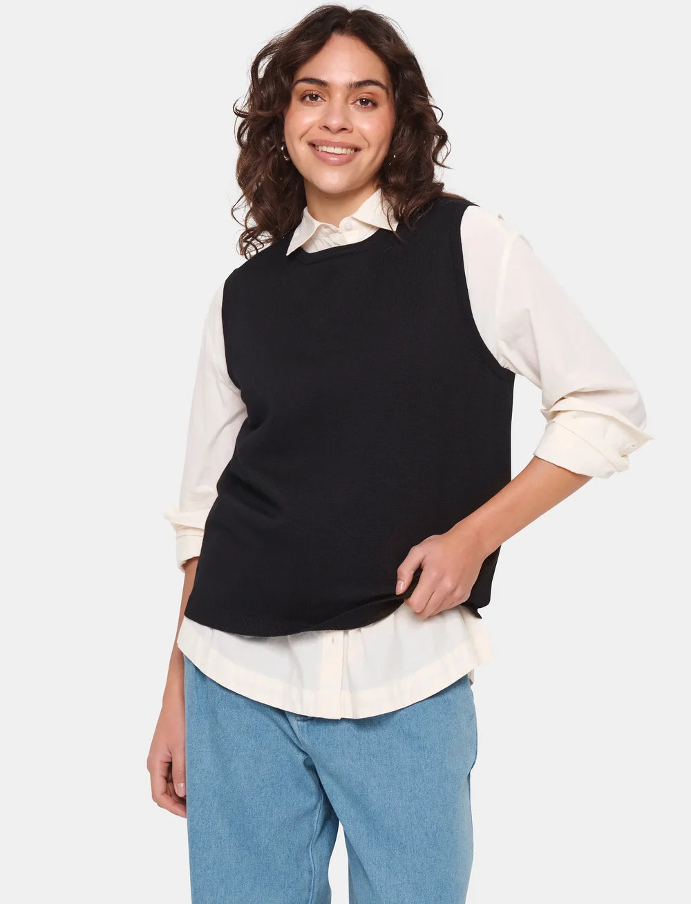 Saint Tropez - MilaSZ Vest - knitted vests - black - 0