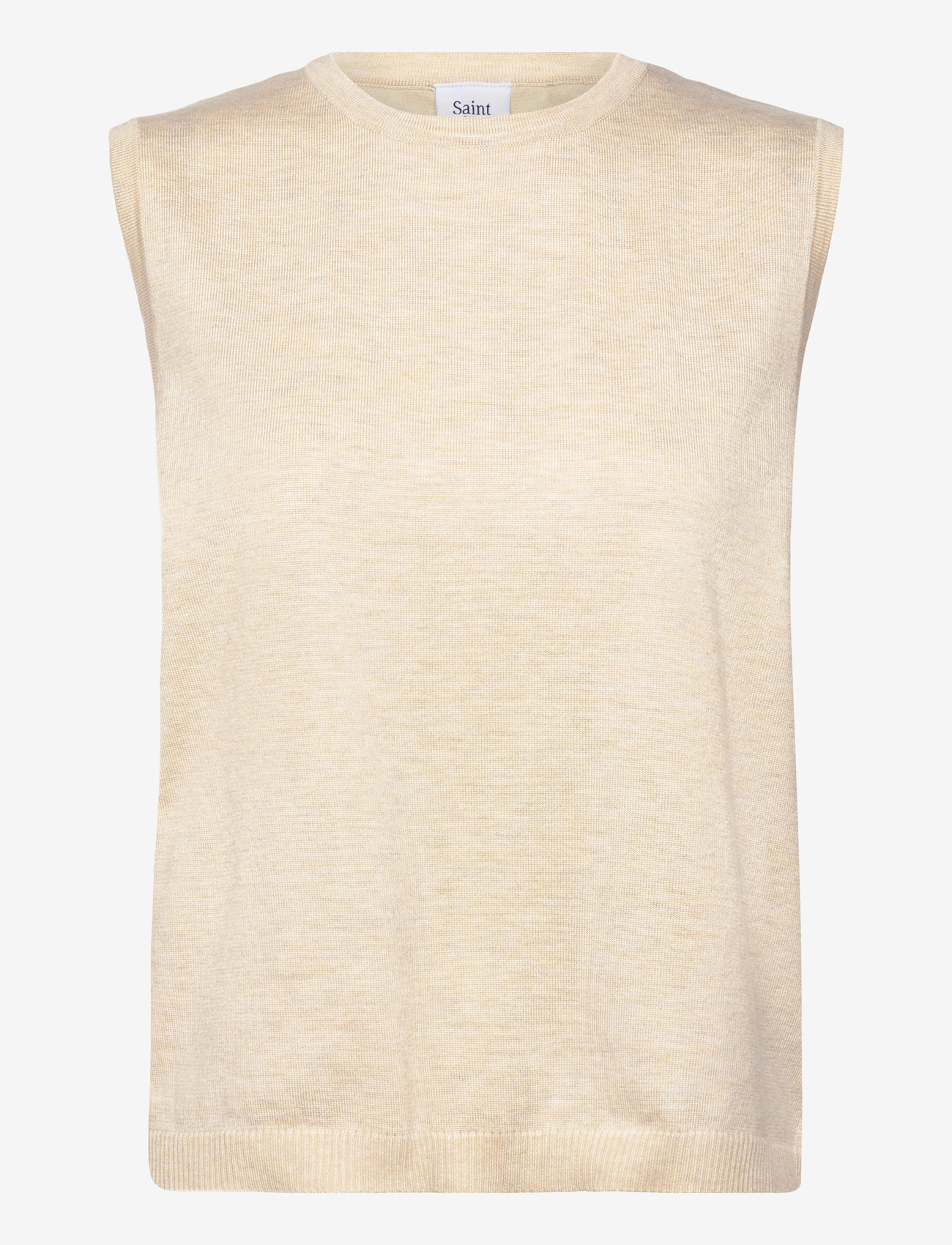 Saint Tropez - MilaSZ Vest - stickade västar - brown rice melange - 0